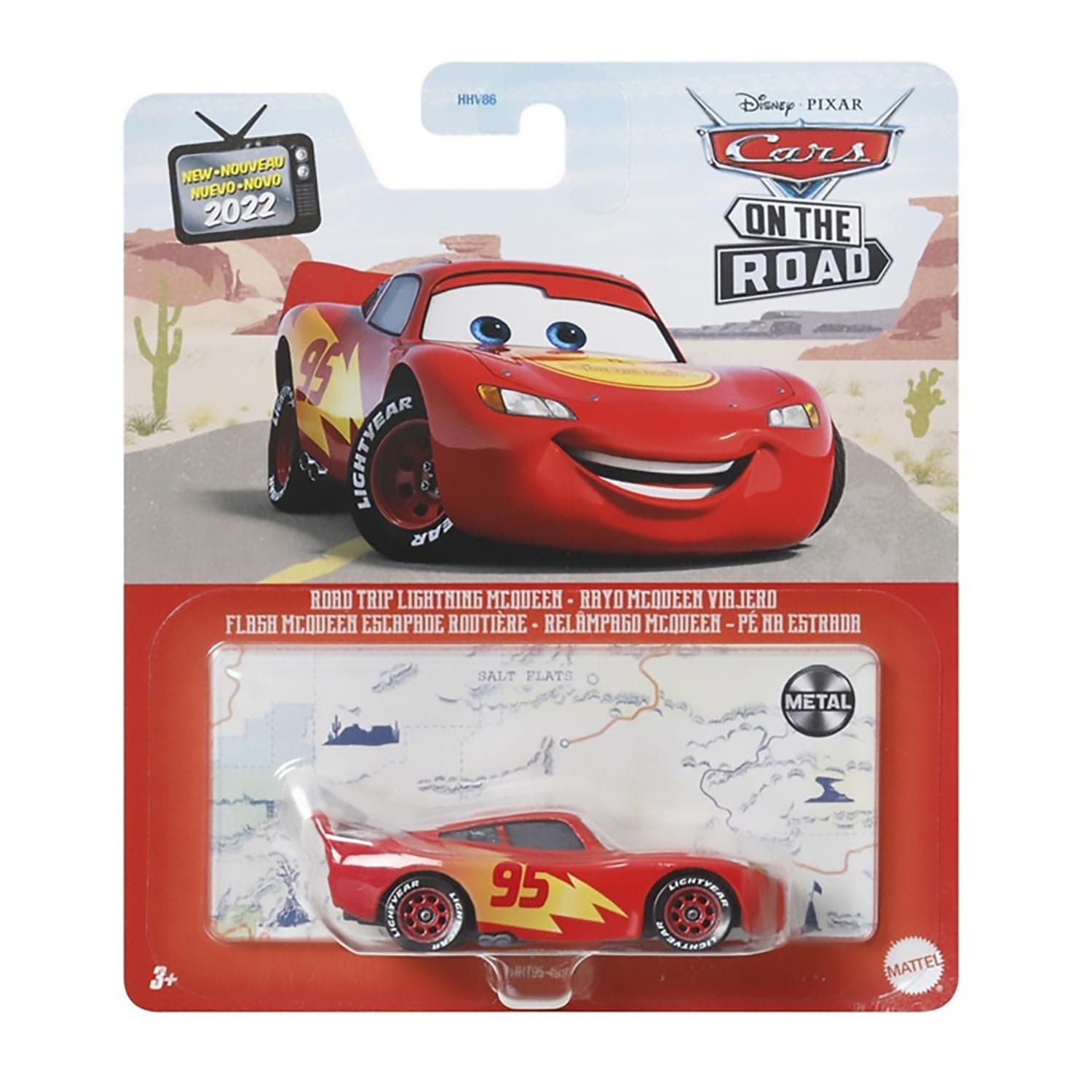 Disney Cars De Y Pixar Kid Pixar Cars Road Trip Lightning Mcqueen 1:55 Scale, Multicolor