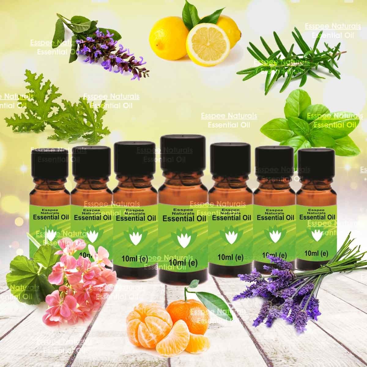 Pure Essential Oil Floral Set - 7 Oils for Aromatherapy Oil Burners, Diffusers