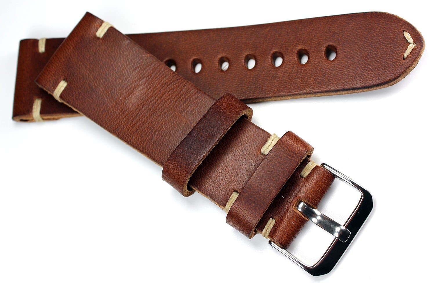 Sulla Rios 1931 Men's Leather German Watch Strap Vintage 24 mm Brown, Vintage
