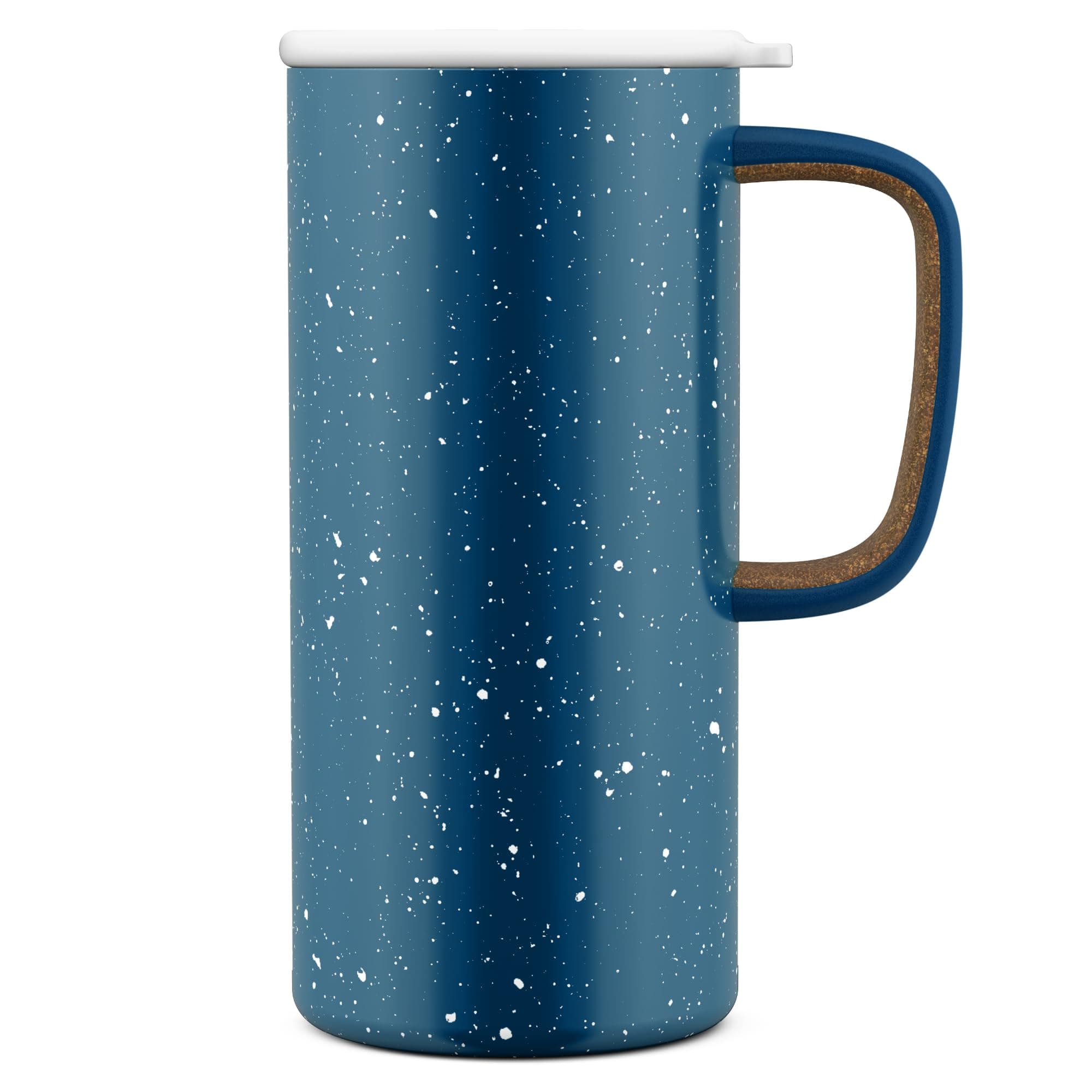 Campy 18oz Stainless Steel Travel Mug with Handle and Leak Proof Lid | Vacuum Insulated Coffee Cup for Hot or Cold Drinks | Reusable, BPA Free | Gift for Coffee Lovers, Sea