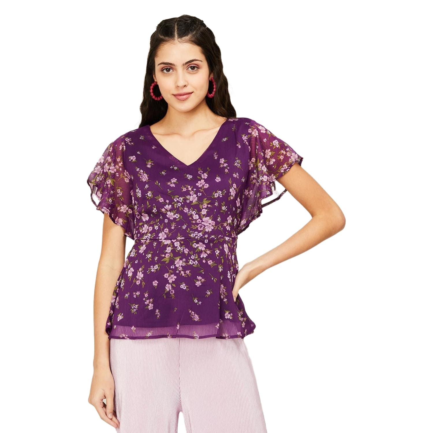 CODE by Lifestyle Women Purple Solid Top