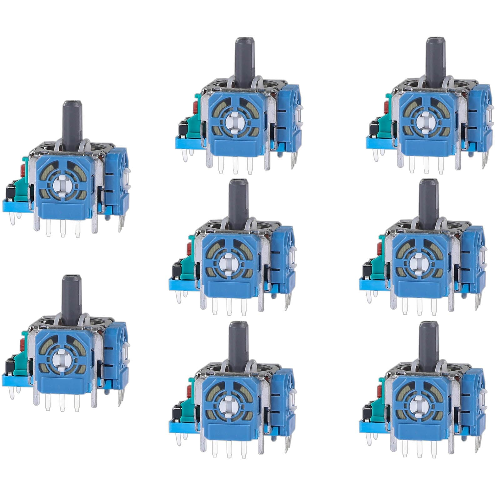 8pcs Joysticks Replacement for PS5 Controller, 3D Analog Sensor Wheel Thumb Sticks Joystick Rocker Module Replacement for Playstation 5 DualSense Controller