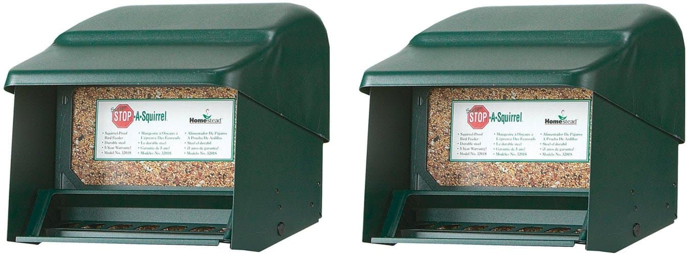 Homestead Super Stop-A-Squirrel Bird Feeder (Green River Texture) - 3201S (2-Pack)
