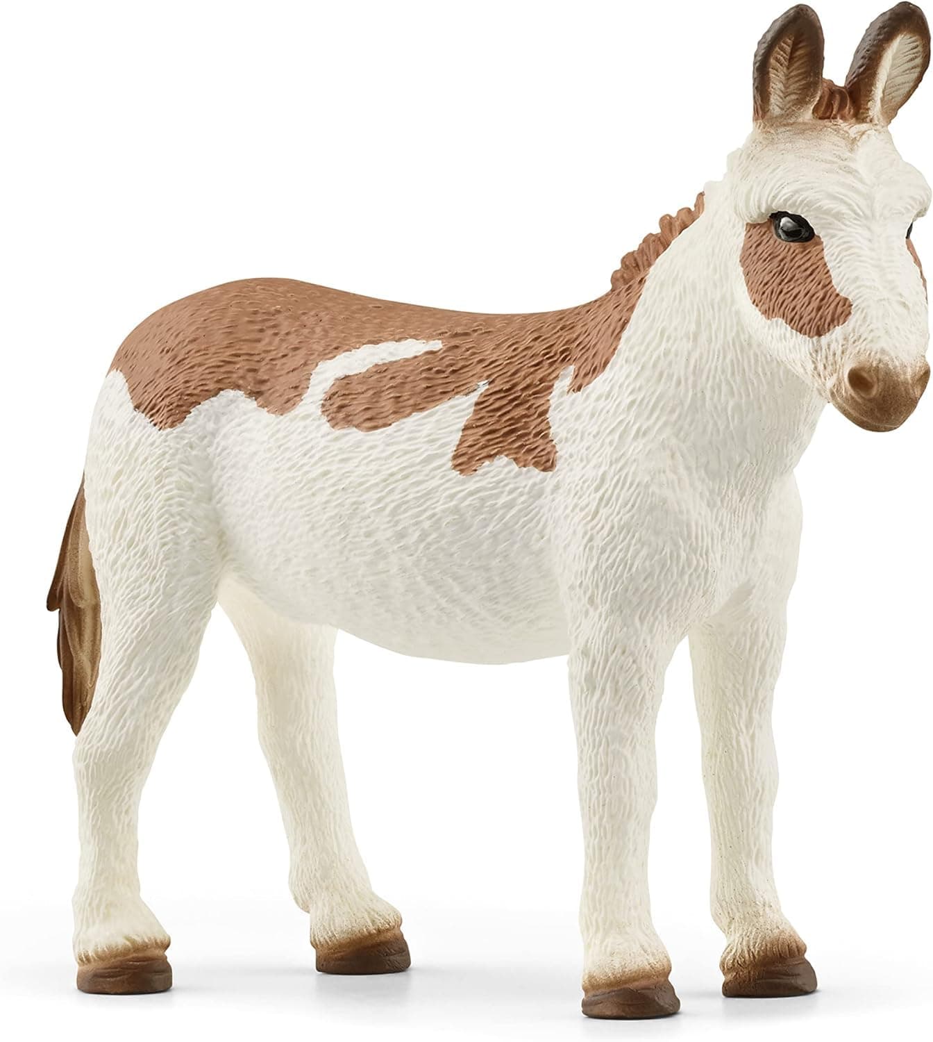 Schleich Farm World, Farm Animal Toys for Kids, American Spotted Donkey Toy Figurine, Ages 3 and up