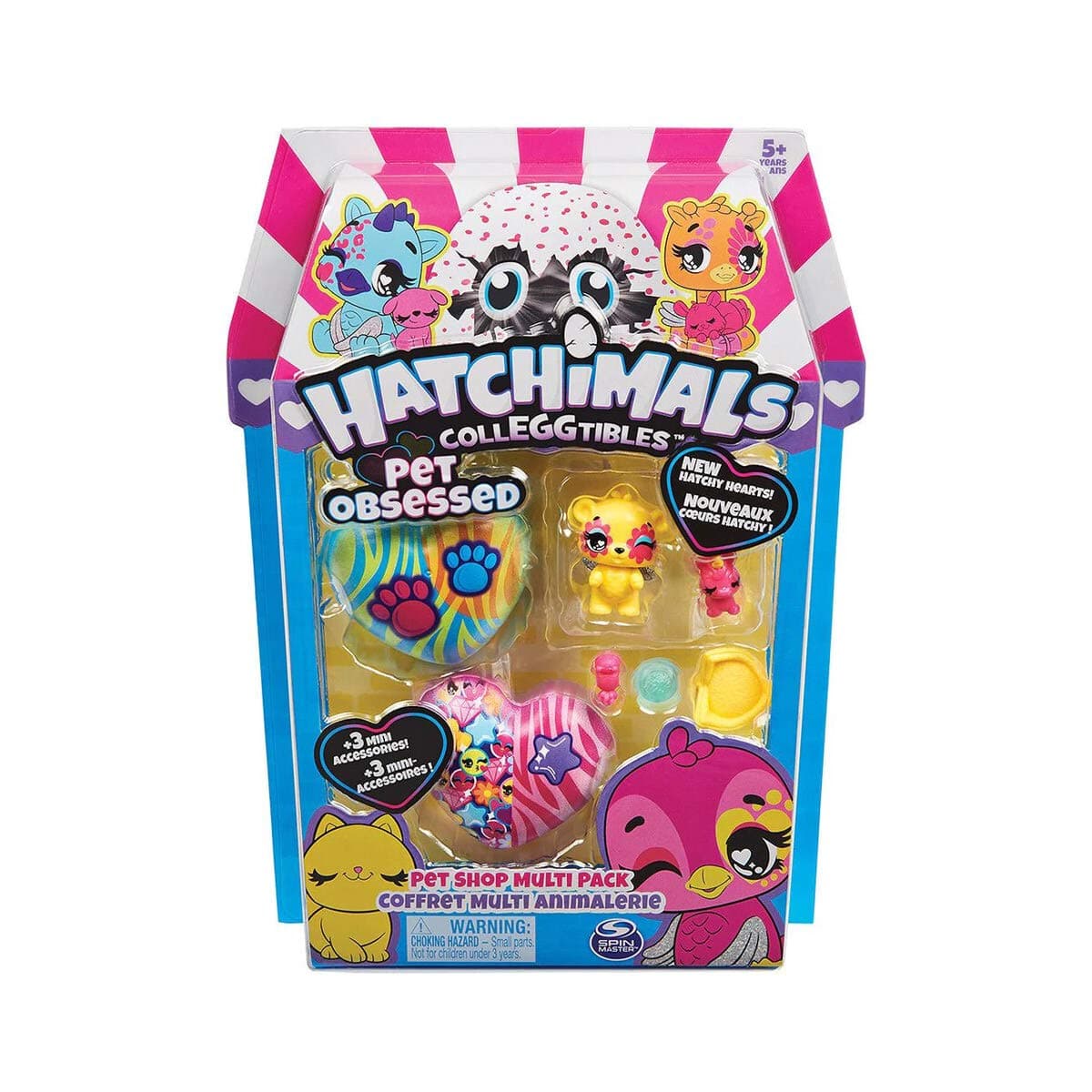 HatchimalsCOLLEGGTIBLES - Pet Obsessed - Pet Shop Multi Pack New Hatchy Hearts Styles Vary