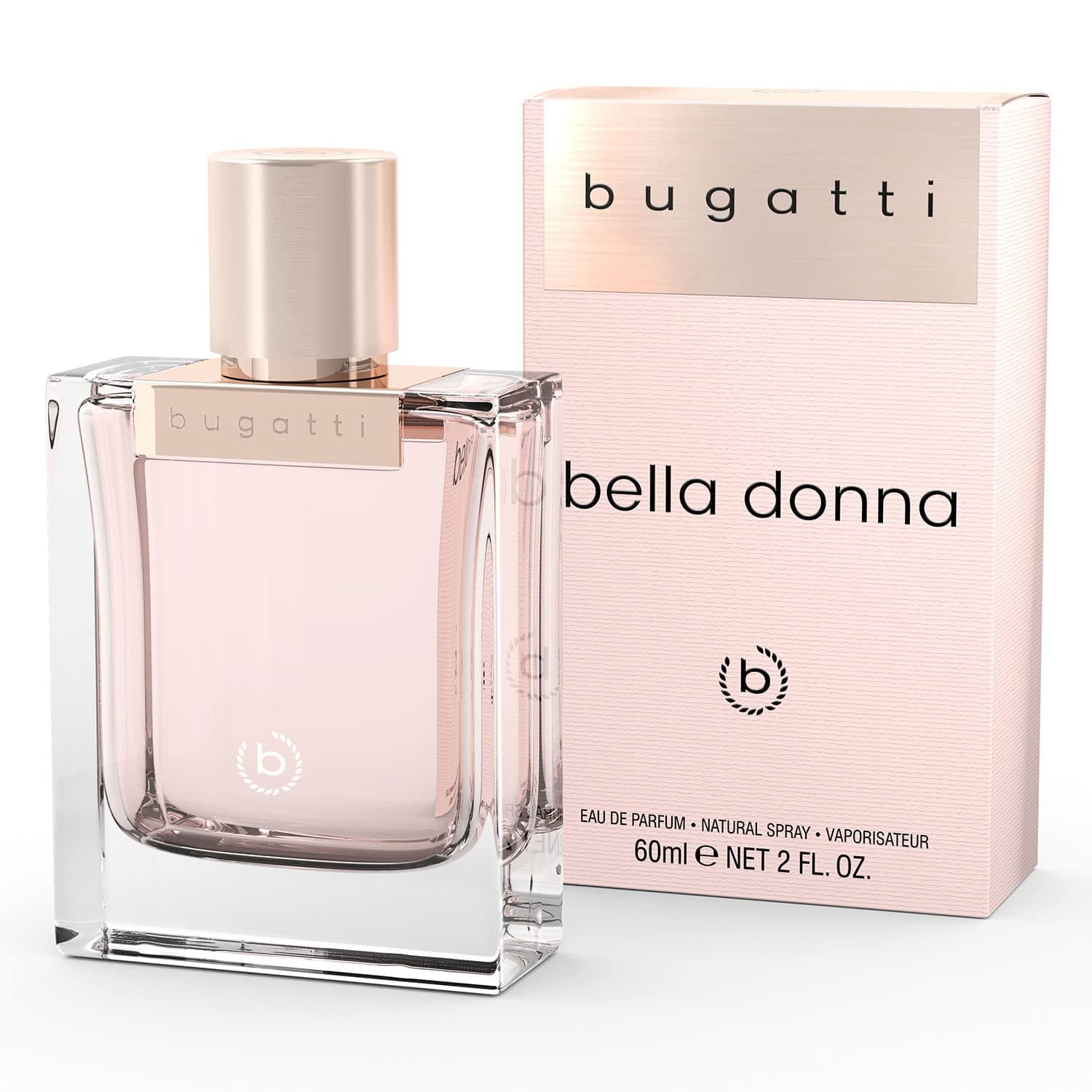 bugatti Bella Donna Women's Perfume Eau de Parfum 60 ml I Sensual Eau de Parfum for All Age and for Any Occasion I Elegant Combination of Peach, Jasmine & Musk I Sweet, Spicy & Elegant