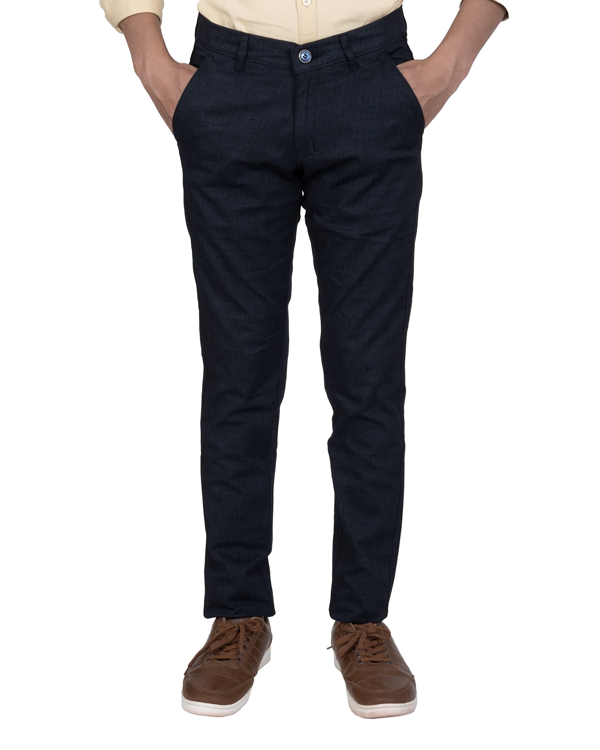 MVR JEANS Cotton Satin Formal Trouser for Men's Regular Fit