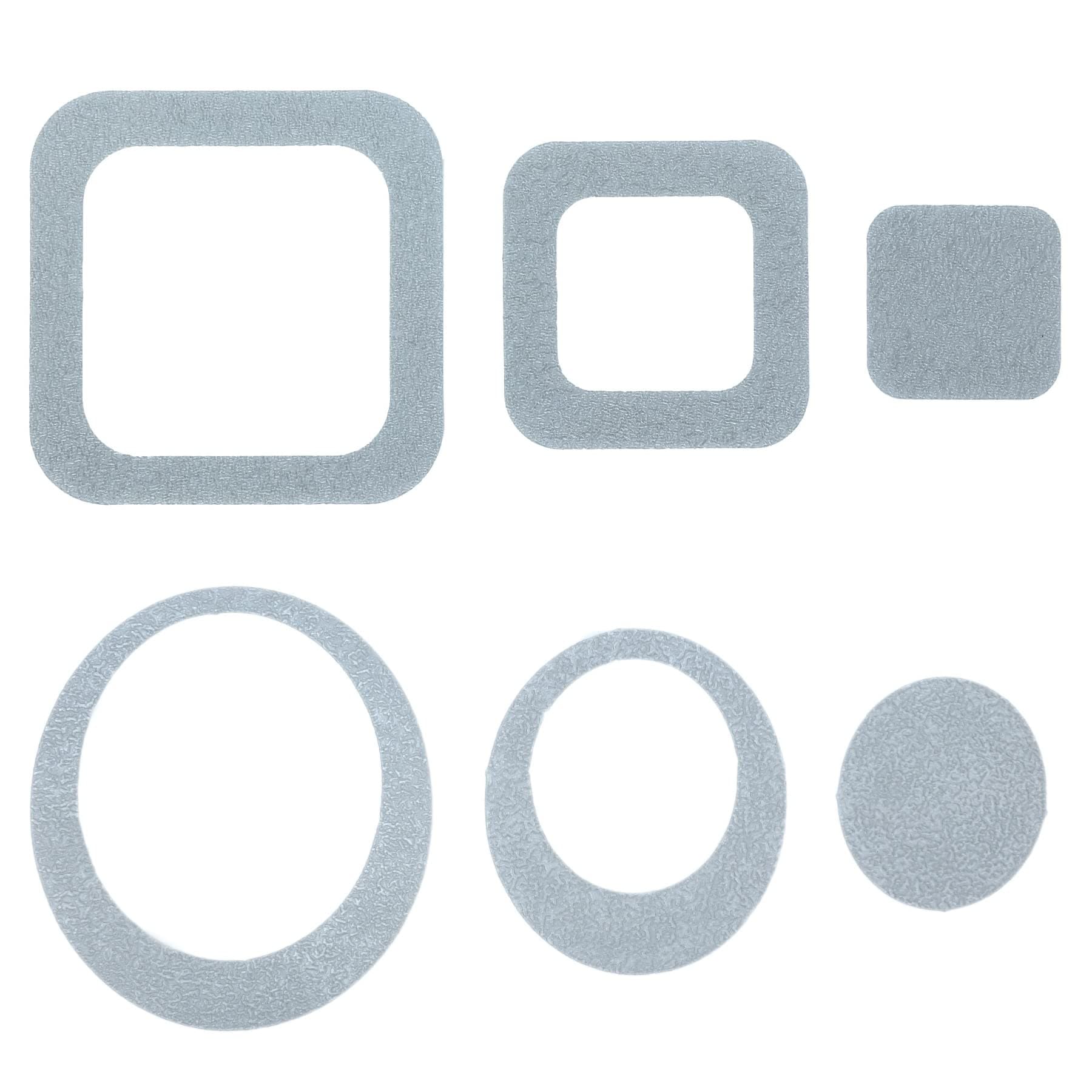 SlipX Solutions Adhesive Square and Oval Safety Treads Add Non-Slip Traction to Tubs, Showers & Other Slippery Spots - Design Your Own Pattern (42 Pieces, Reliable Grip, Gray)