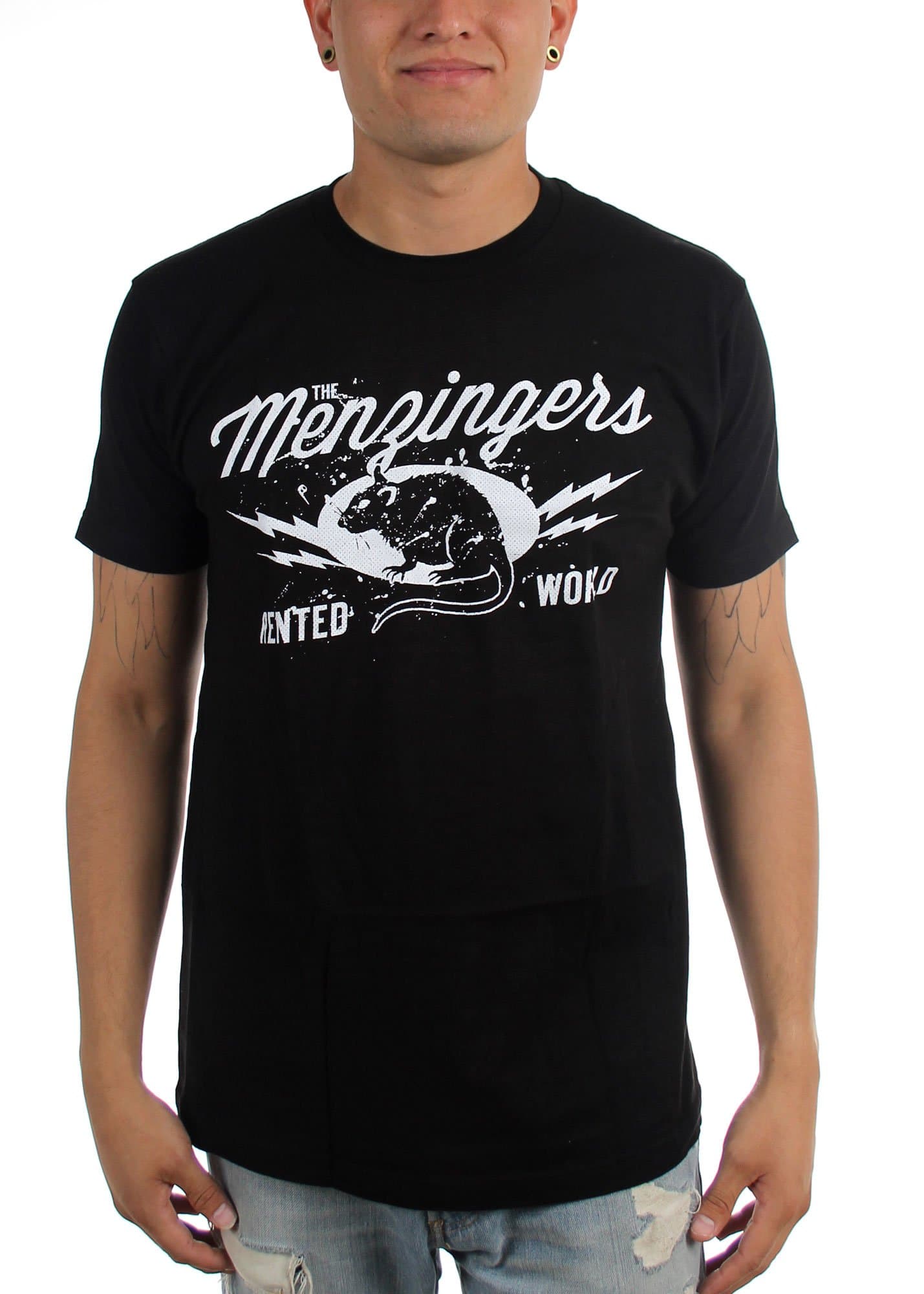 The Menzingers - Mens Rented World Rodent T-Shirt, Size: Medium, Color: Black