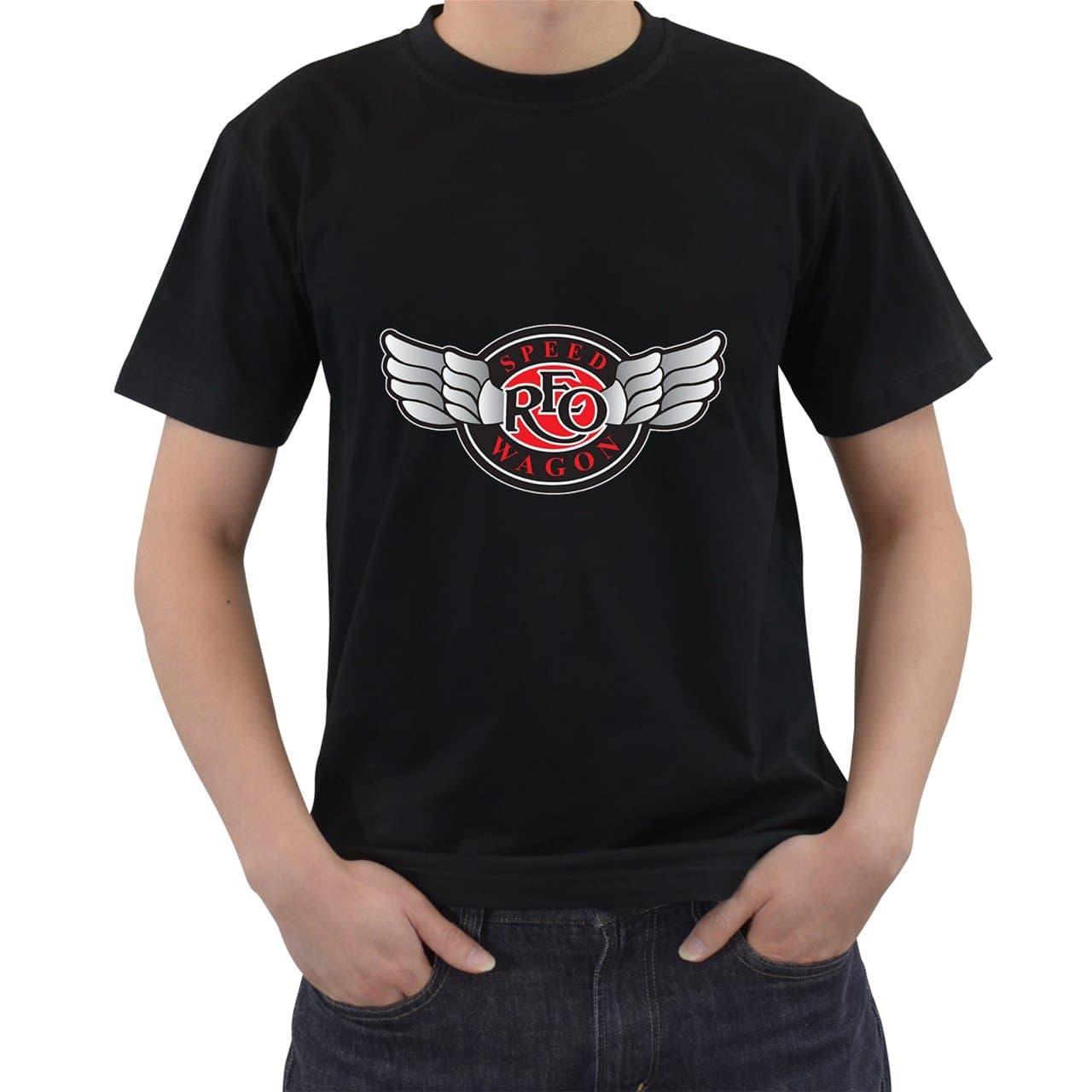 Reo Speedwagon Logo Legend Of Rock T-Shirt Short Sleeve By Saink Color Black Size S - 2XL