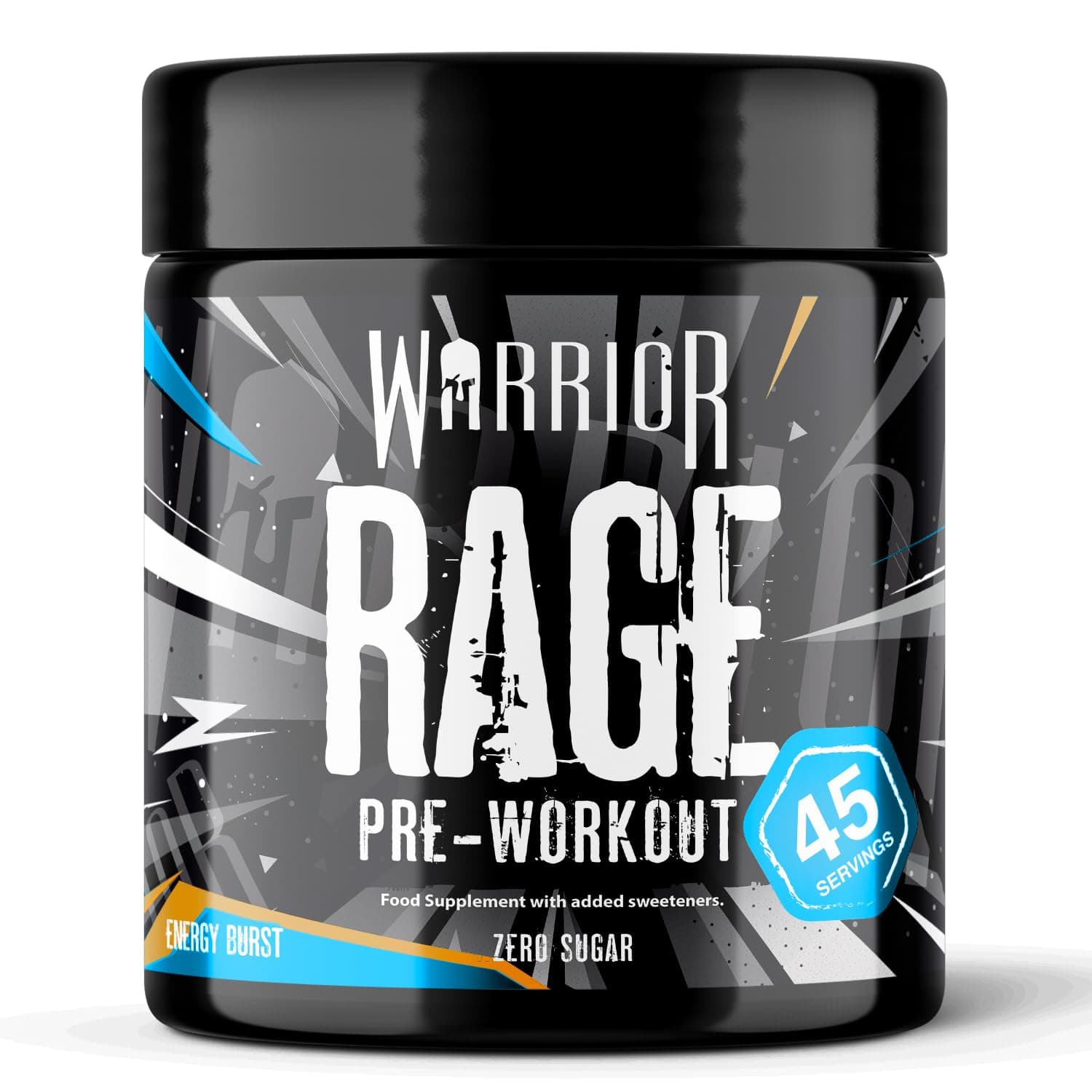 Warrior Rage Pre Workout Powder 392g (45 Servings) – 300mg Caffeine High Stim Energy Drink Supplement + Beta-Alanine, Creatine, BCAA, Taurine, Citrulline & Arginine AAKG for Muscle – Energy Burst