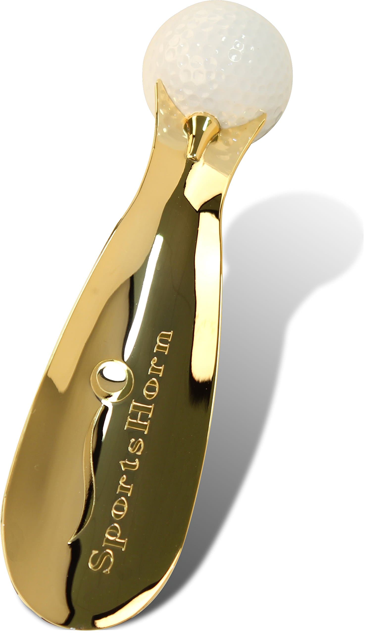 8" Metal Shoehorn - Made in the USA - Sportshorn Logo - Extremely Durable Golf Shoe Horn