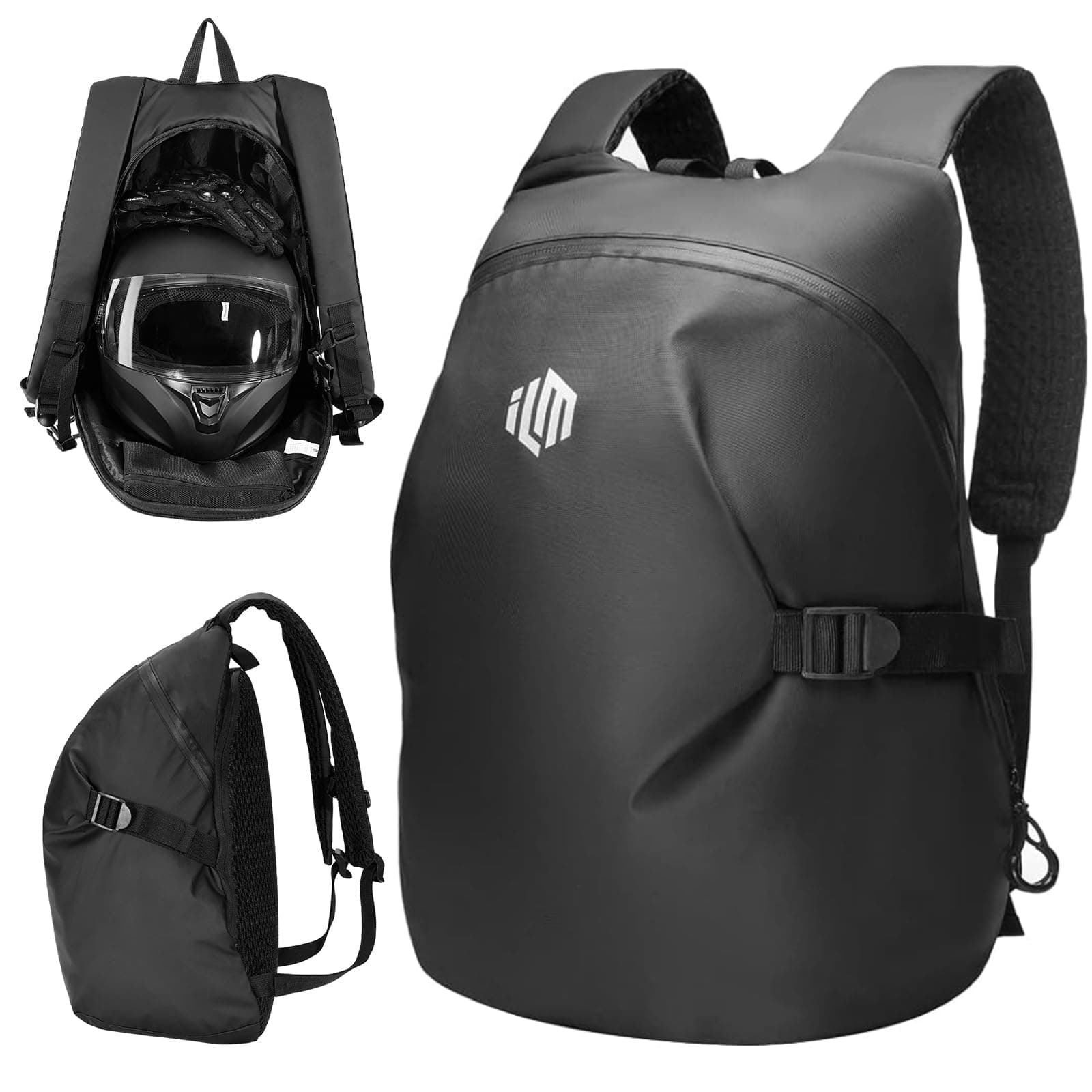 ILM Motorcycle Helmet Backpack Large Capacity Waterproof Lightweight Storage Bag with Reflective Stripe Model MB01