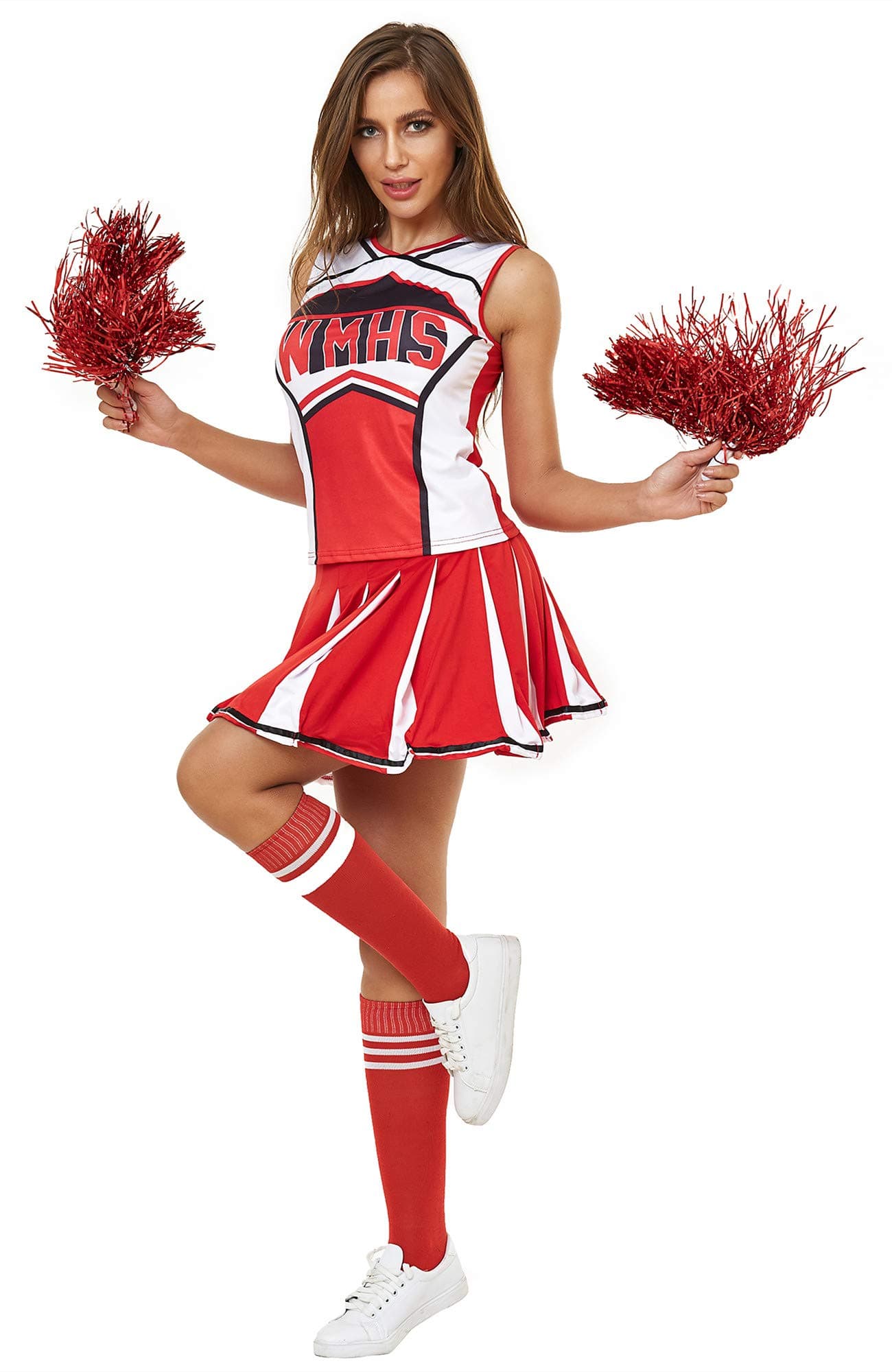 Women's Cheerleader Costume Uniform Halloween Fancy Dress Cosplay Outfit