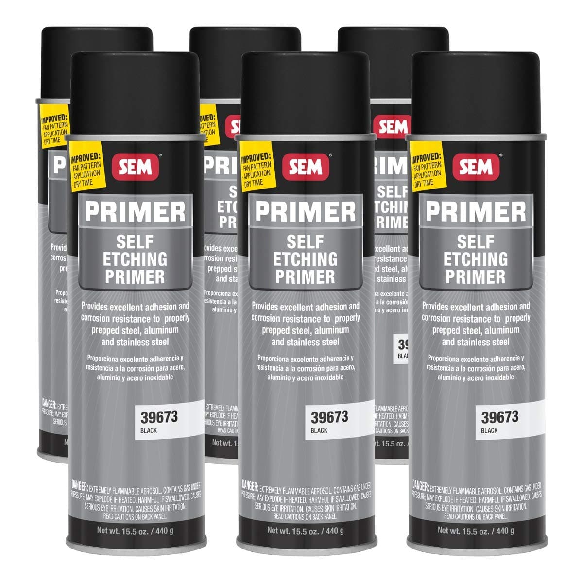 SEM Black Self Etching Primer 15.5 oz. (6/Pack)