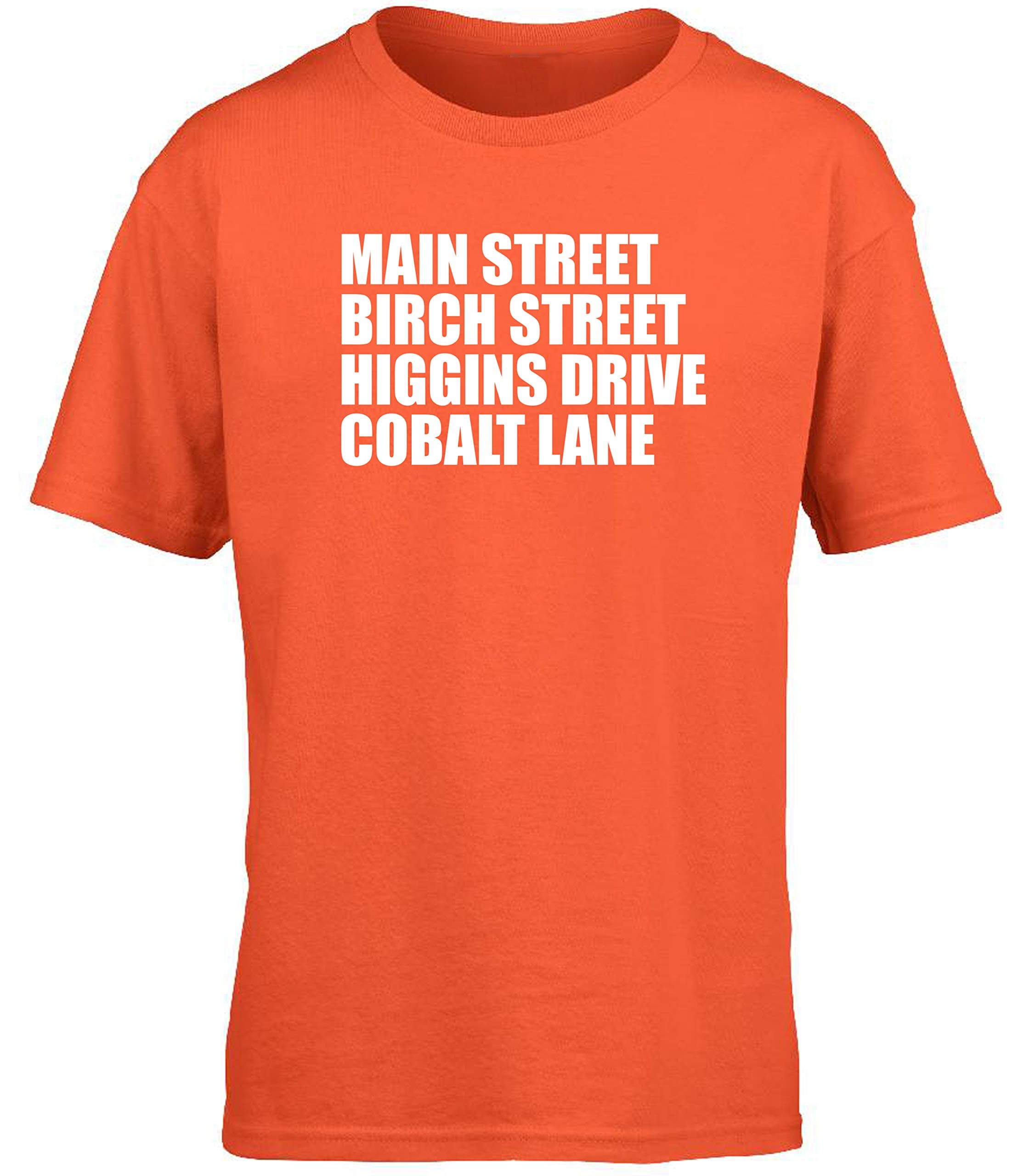 HippowarehouseMain Street, Birch Street, Higgins Drive, Cobalt Lane Kids Children's Short Sleeve t-Shirt