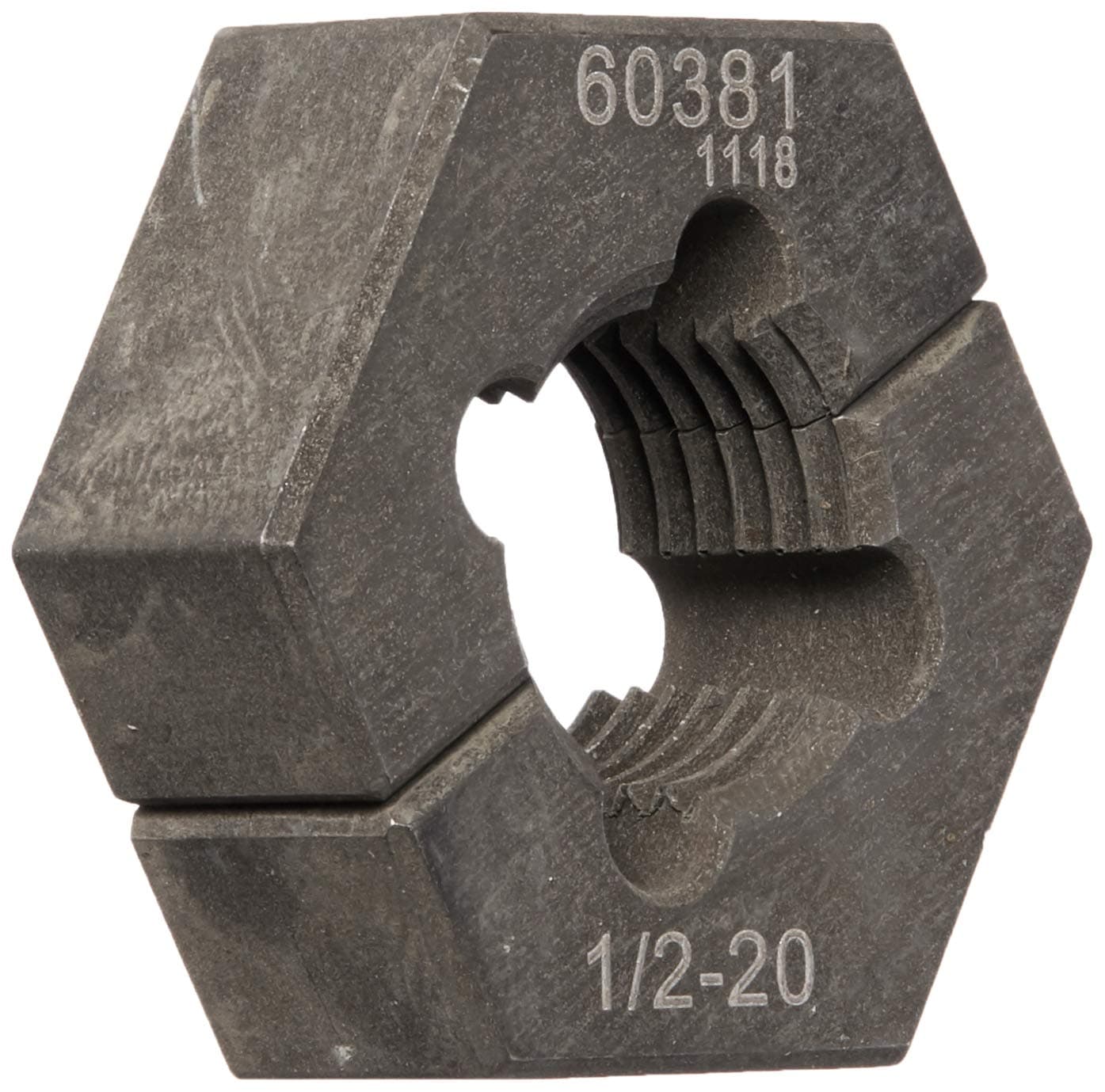 Steelman 1/2-20 SAE Split Die Thread Chaser, Indexing Pins, Steel, Repairs Threads on Wheel Studs and Bolts