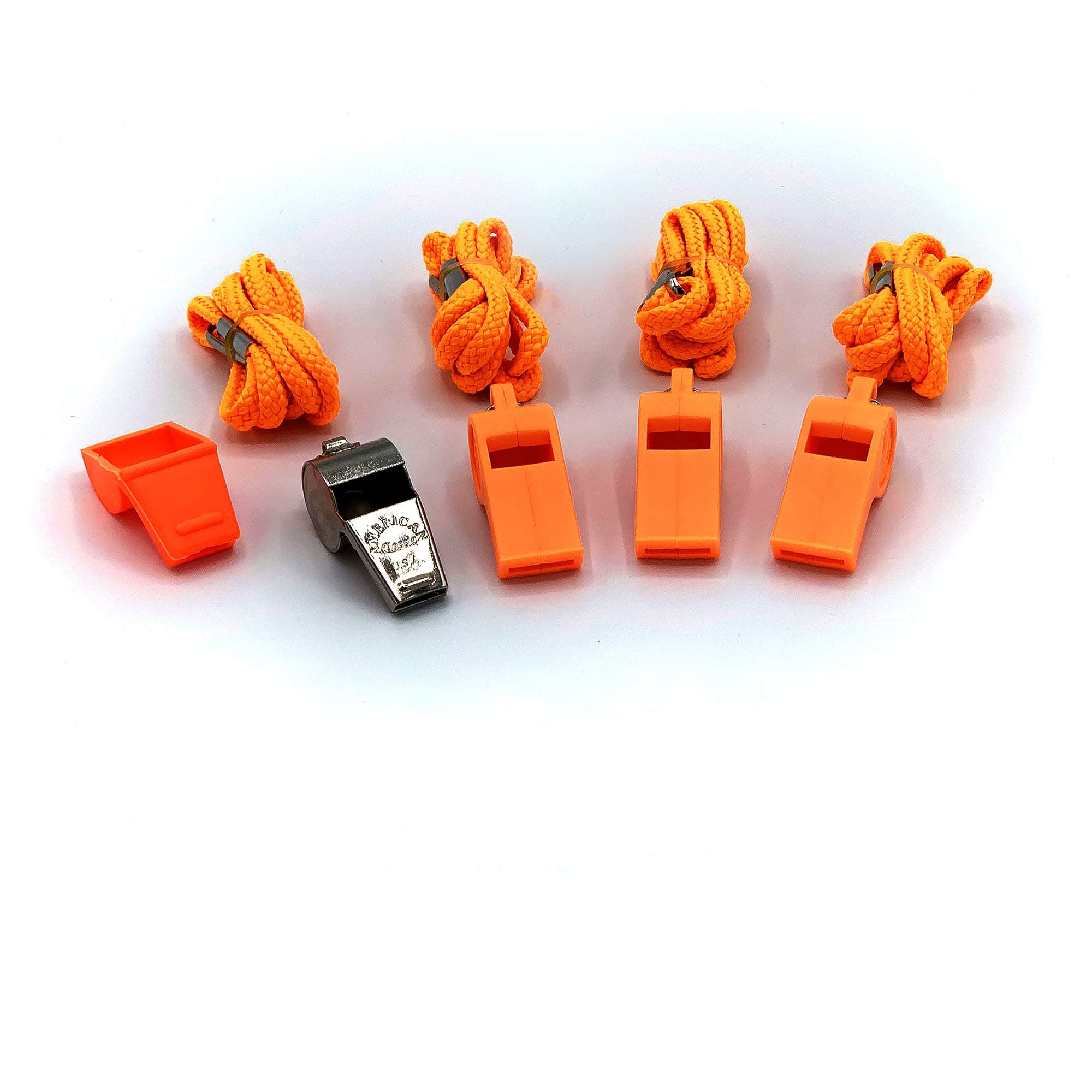 American Whistle Corporation Personal Safety Whistles with Lanyards - Emergency Whistles Family Pack