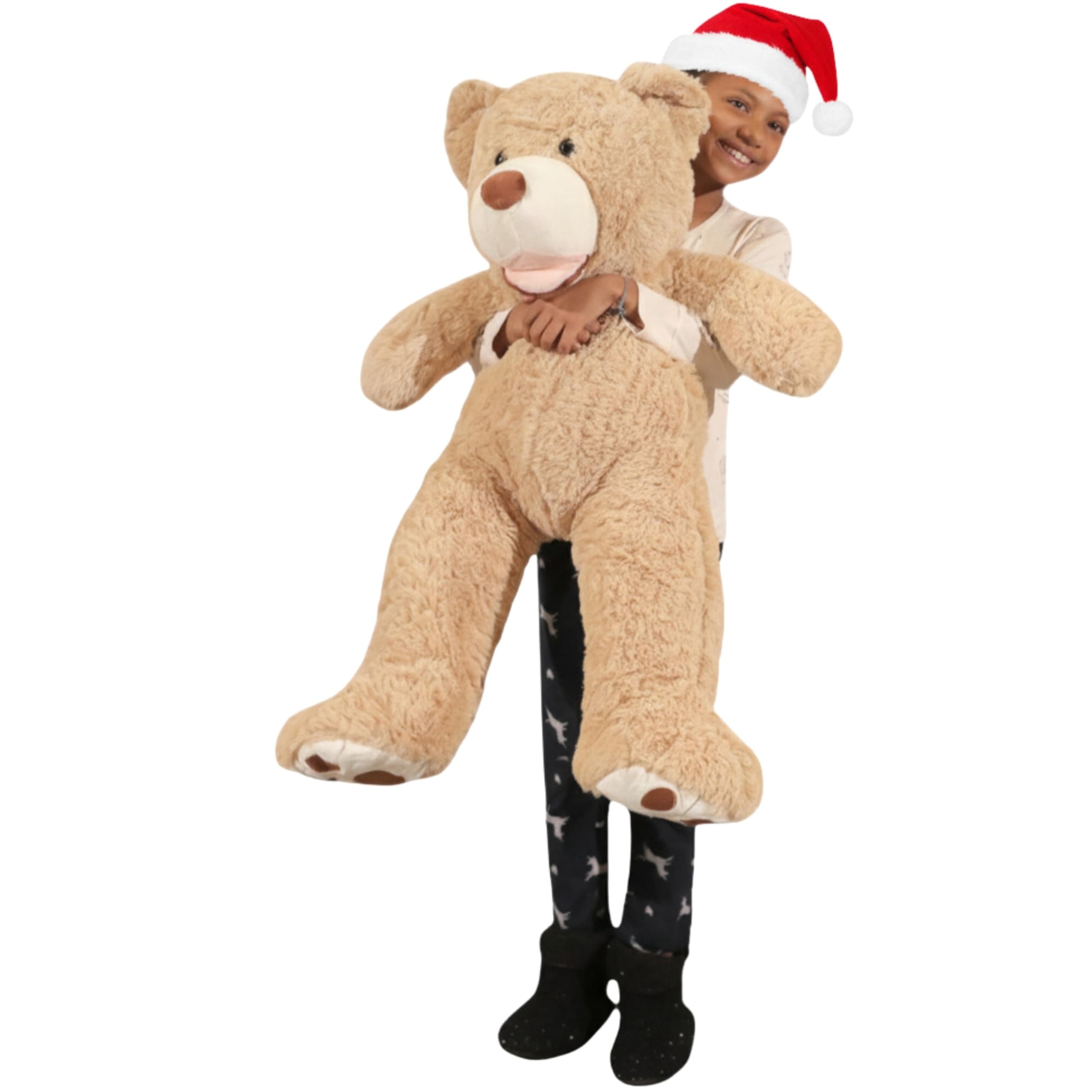 bananair - Giant Teddy Bear 100 cm Made in France, Ultra Soft and Fluffy, Cuddles Assured - Big Teddy Bear for Birthdays, Bedroom Decor, Celebrations (Beige)