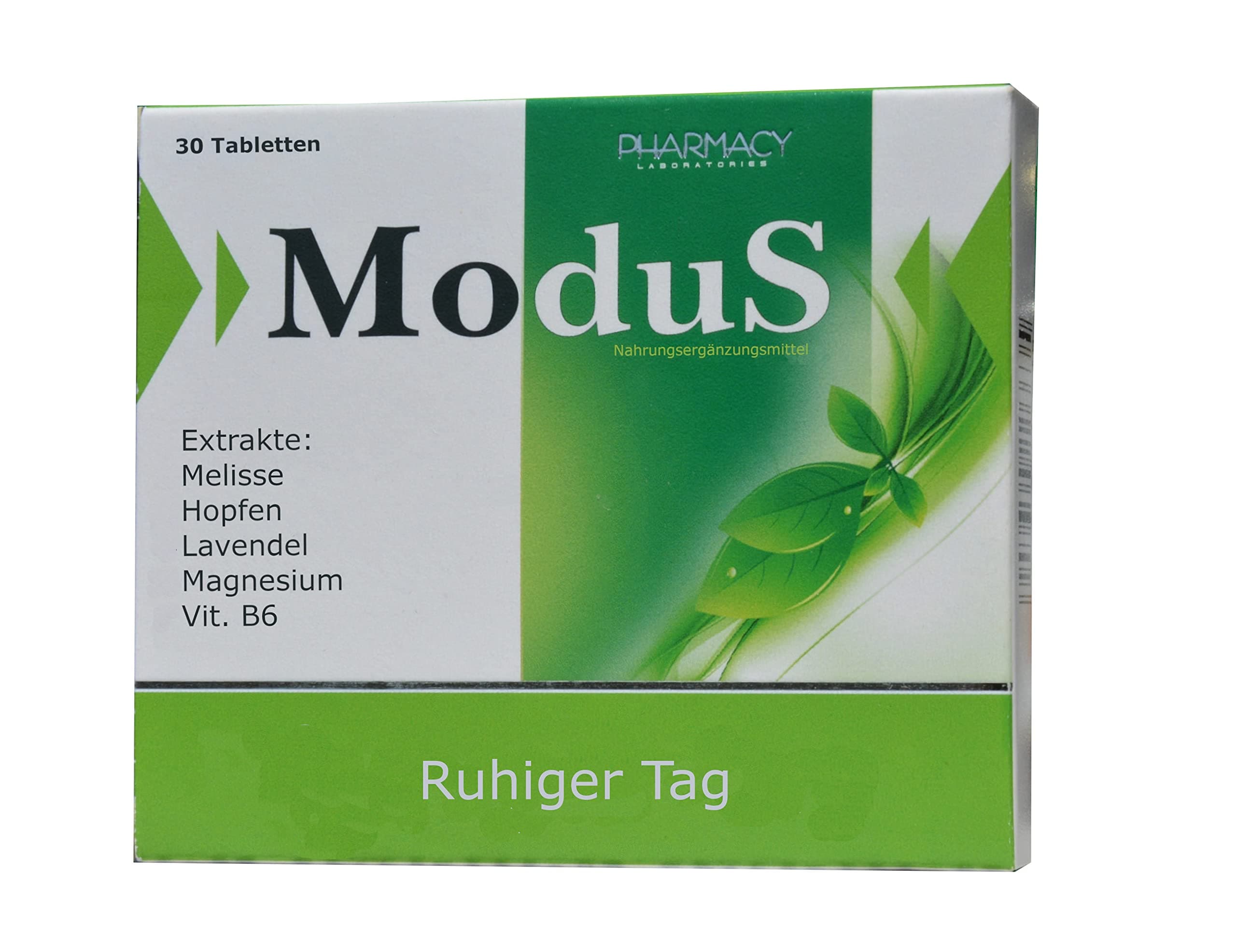 Modus Calm Day | Stress, Nerves & Anxiety Relief Supplement | 30 Tablets | Contains Magnesium, Vitamin B6, Lavender, Hop Cones & Lemon Balm Herb Extracts | Intended for Adults