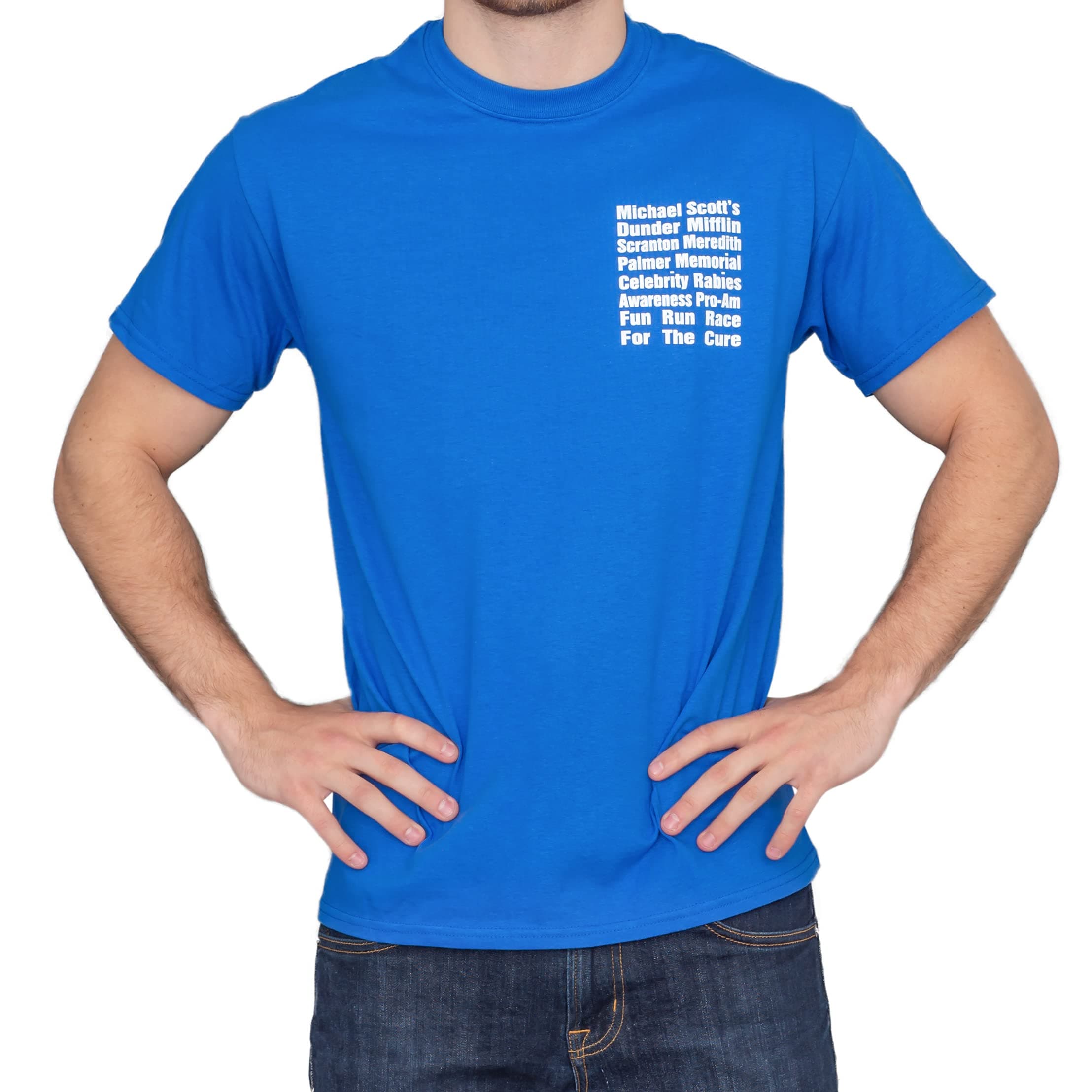 The Office Michael Scott's Fun Run Race Blue T-Shirt Tee