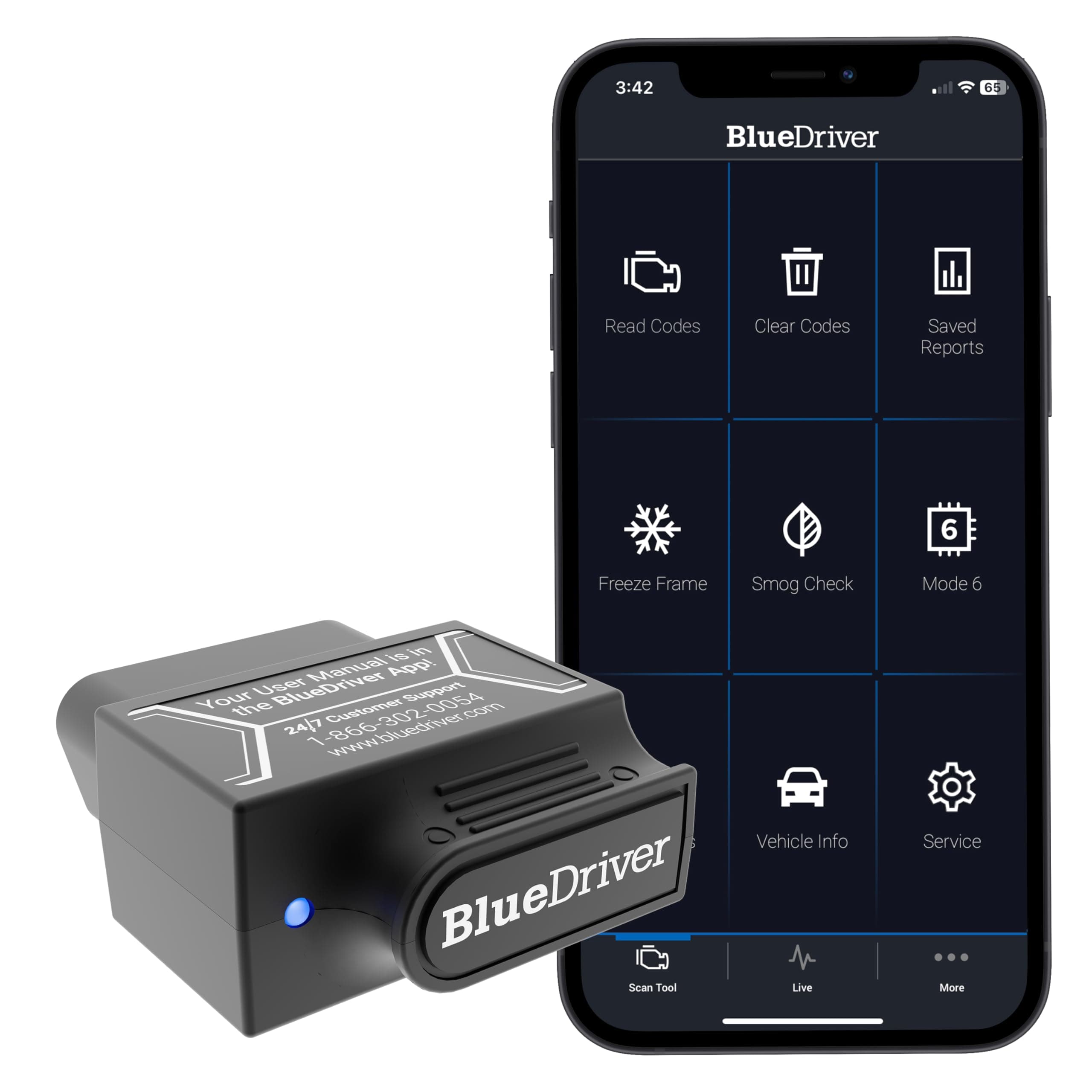 BlueDriver Bluetooth Pro OBDII Scan Tool for iPhone & Android