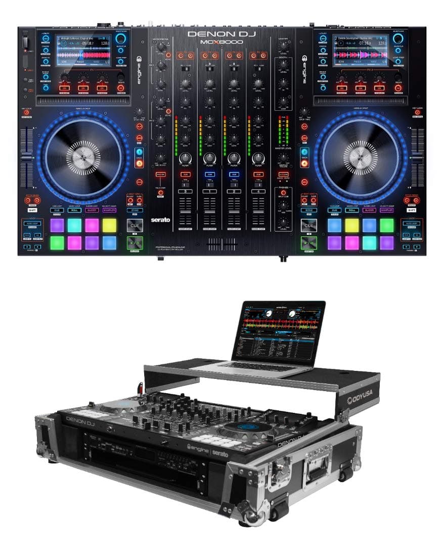 Denon DJ MCX8000 + Odyssey FZGSMCX8000W2 Case Bundle