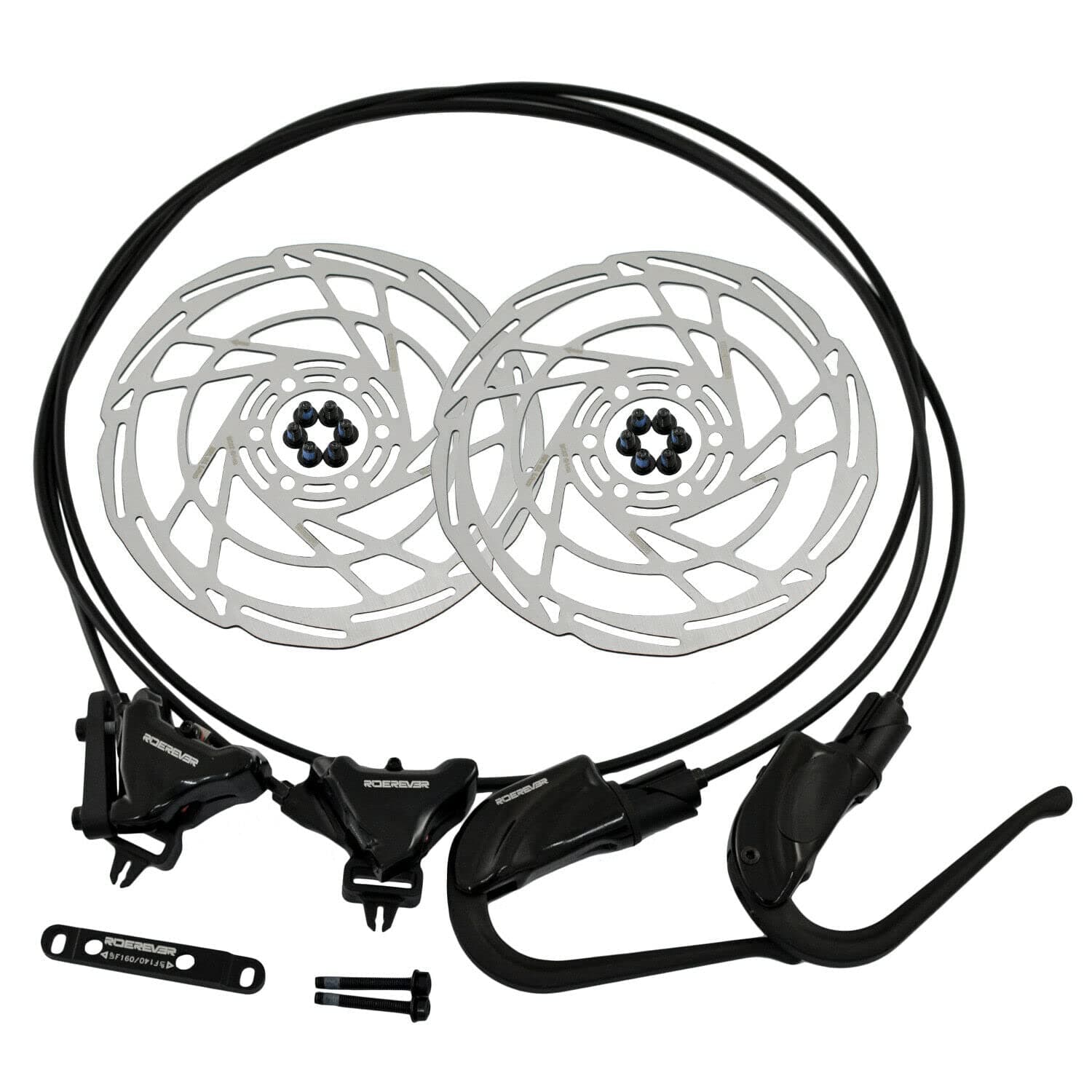 Triva Carbon Lever Hydraulic Disc Brake Set Di2 for Aero Lever w/ 160mm Rotors, RD2327