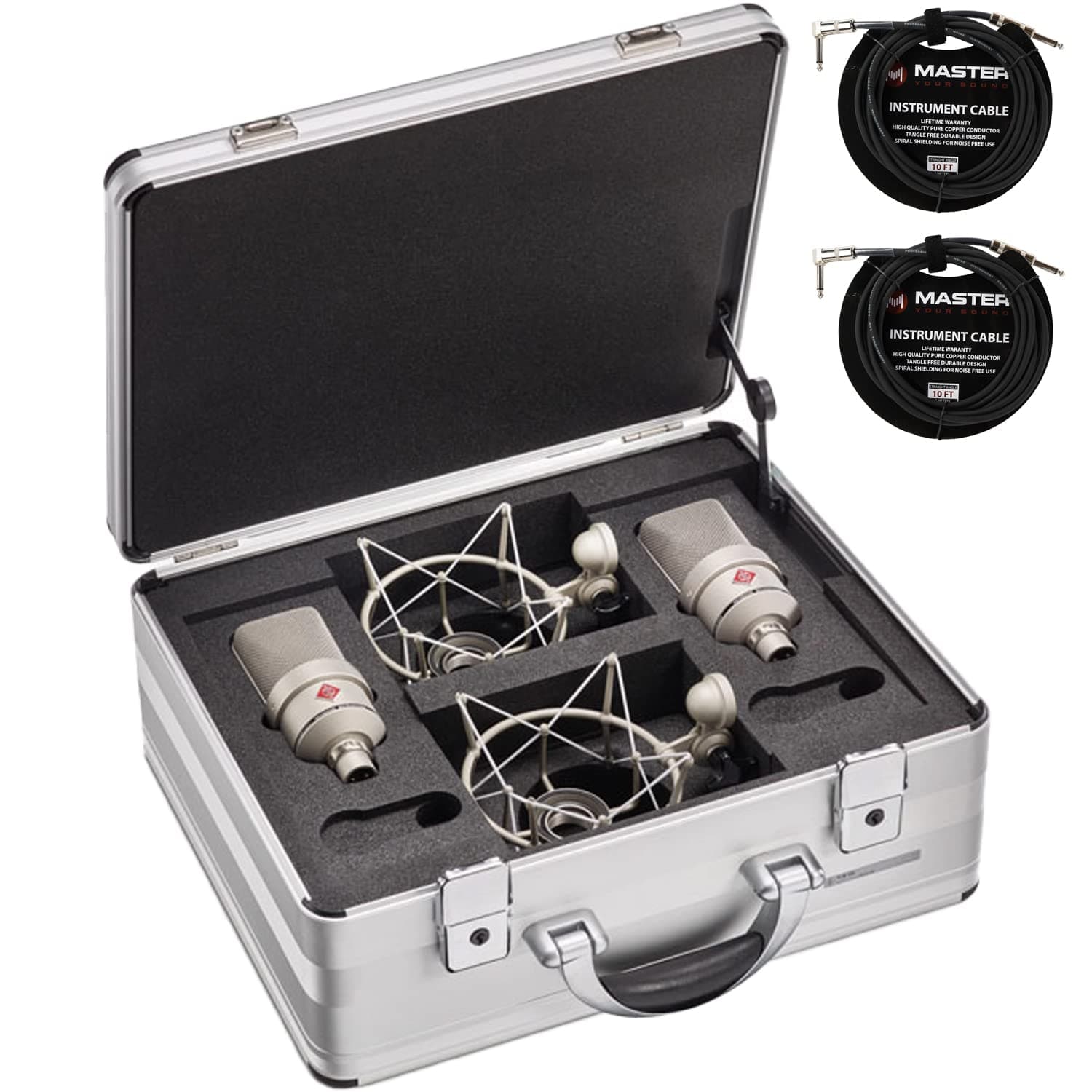 PitbullAudio Neumann TLM 103 Anniversary Edition Condenser Microphone Stereo Pair w/ 10ft XLR Cables