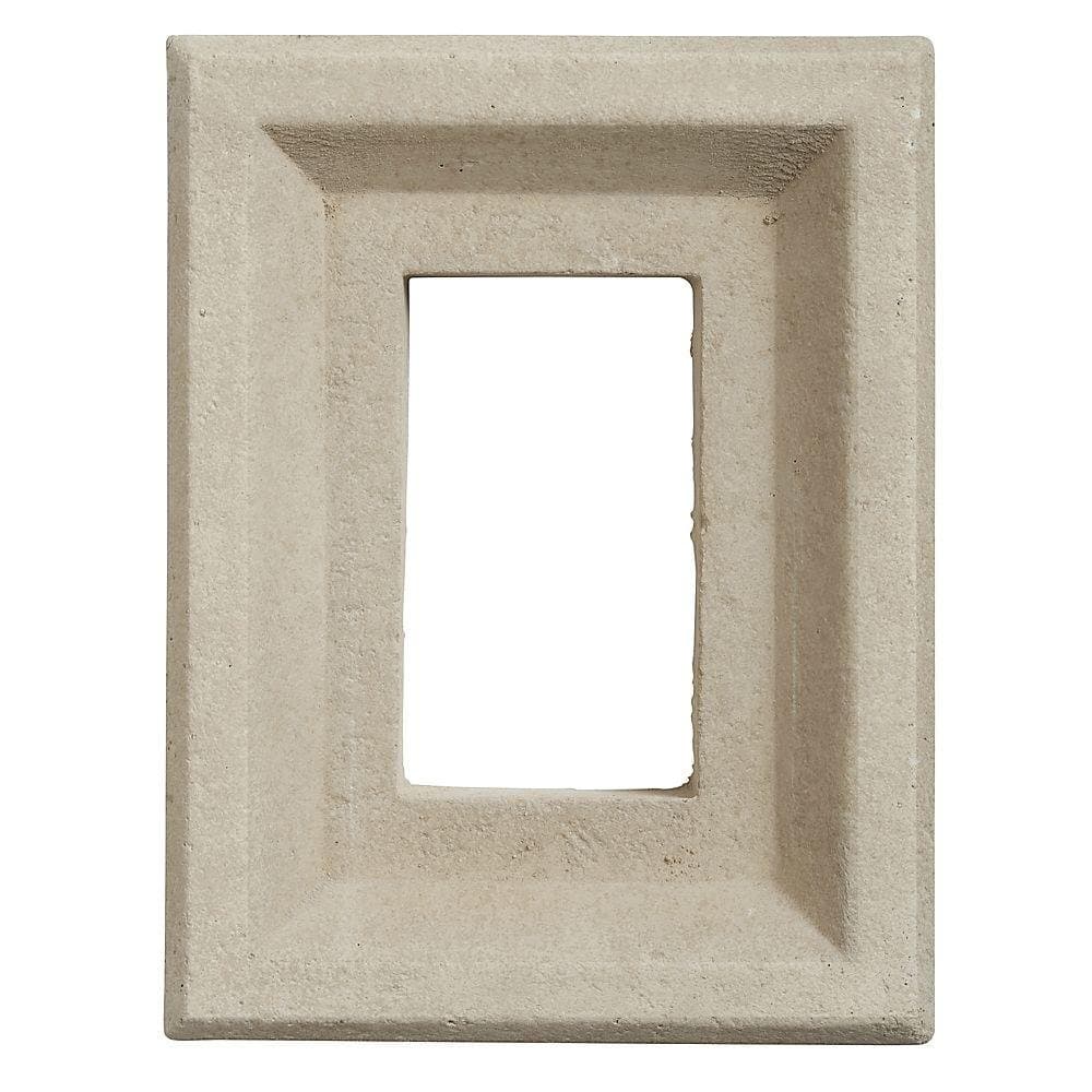 Boral 8 in. x 6 in. Versetta Stone Receptacle Box Taupe