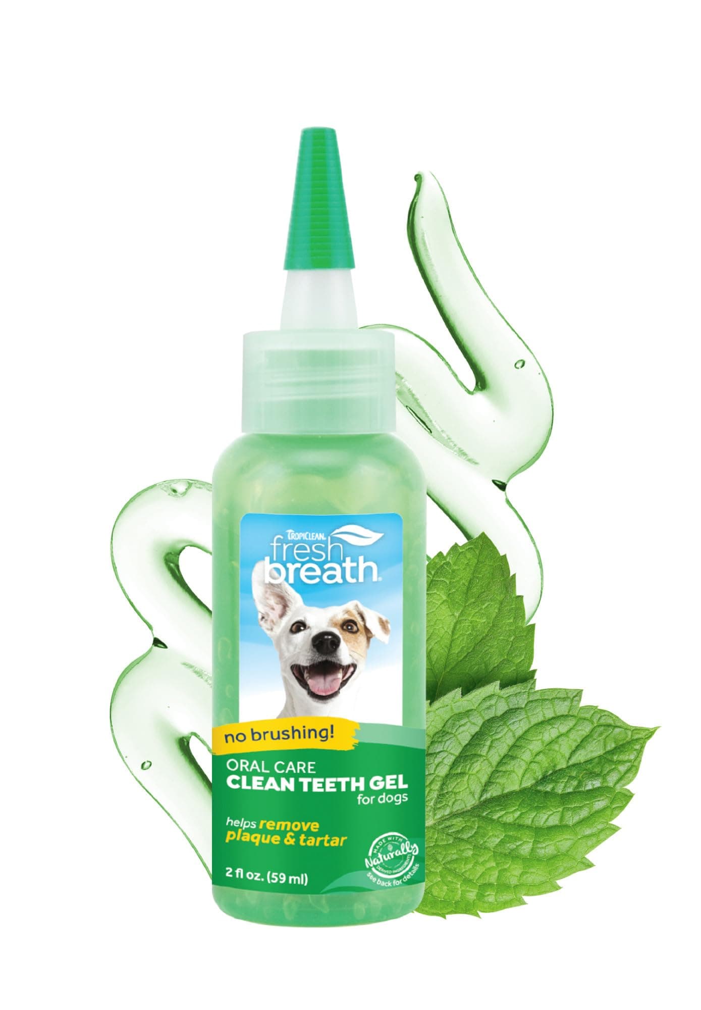 TropiClean Clean Teeth Gel for Dogs | Dog Dental Care | Dog Toothpaste | Breath Freshener | Easy Teeth Cleaning | Made in the USA | 2 oz