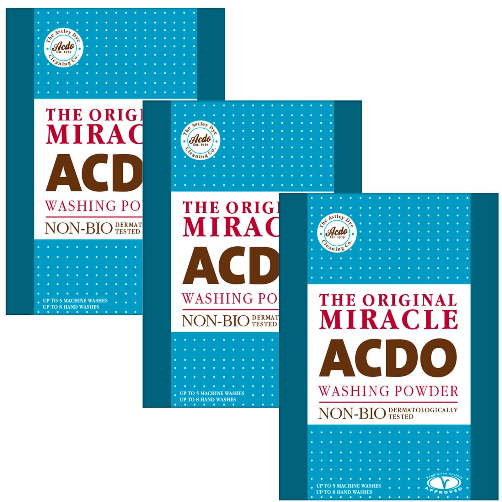 ACDO The Original Miracle Non-Bio Washing Powder (3 x 400g)