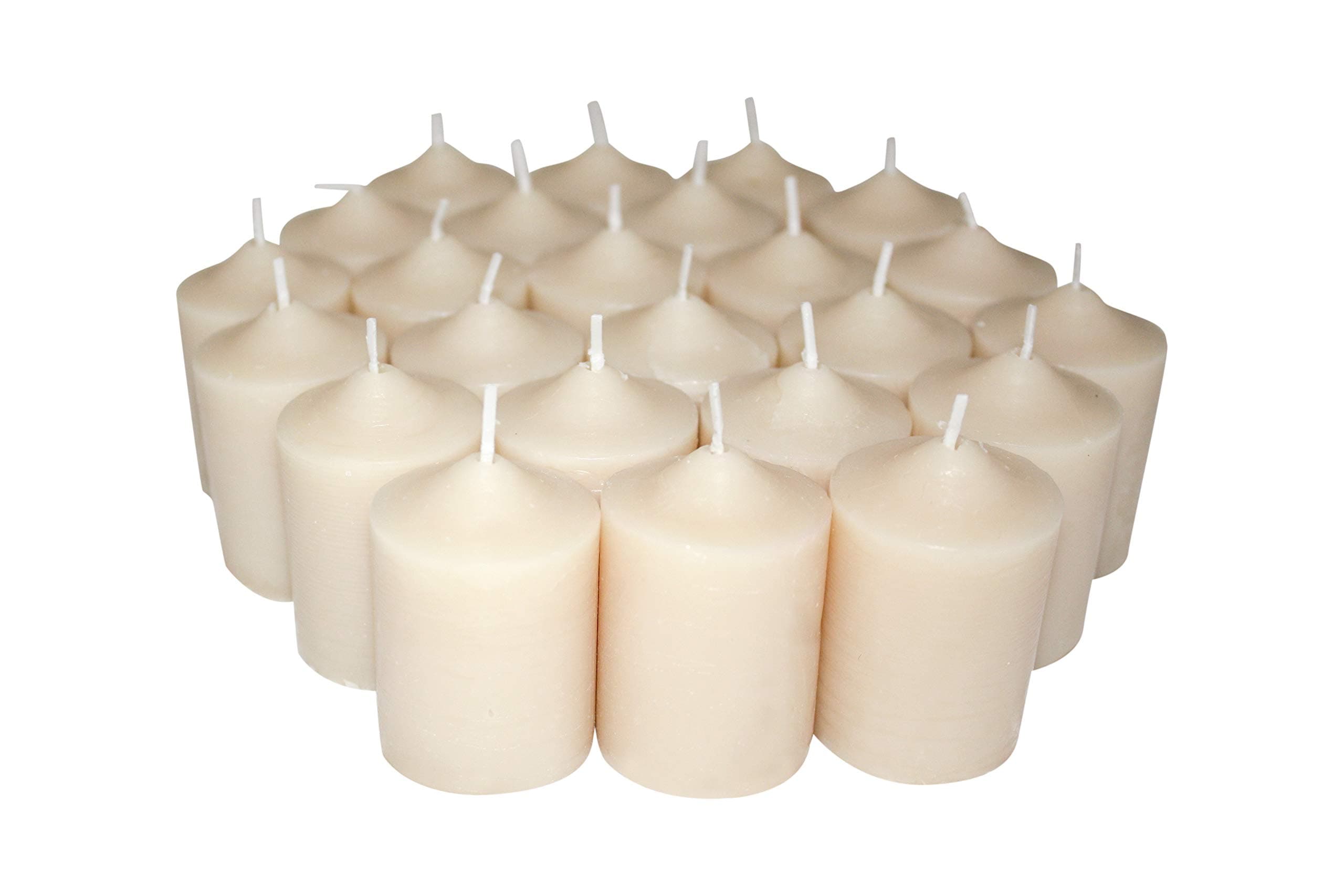 Enlightened Ambience Italian Fig Highly Scented Ivory Votive Candles 24 Pack