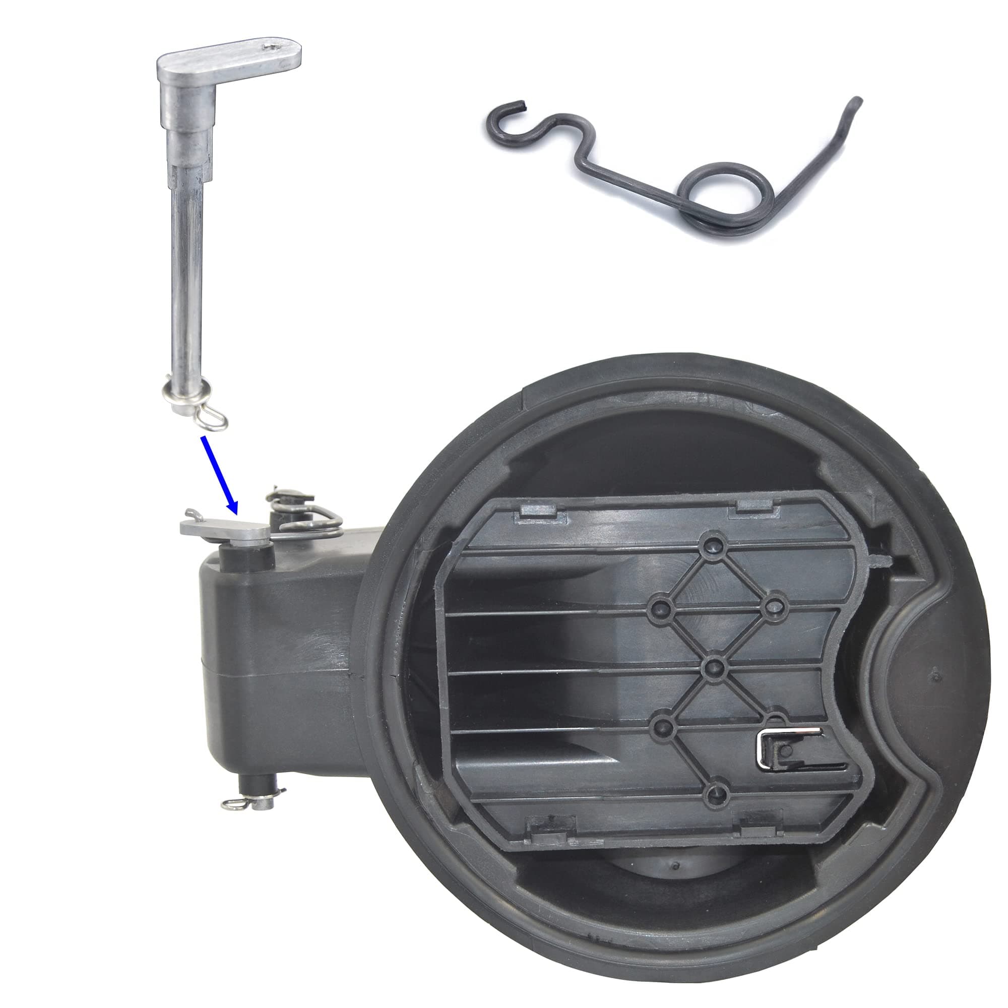 Colorfulway Fuel Door Hinge Pin With Gas Door Spring for 2015-2020 F150 Loose Gas Cap Permanent Repair Fix (Metal)