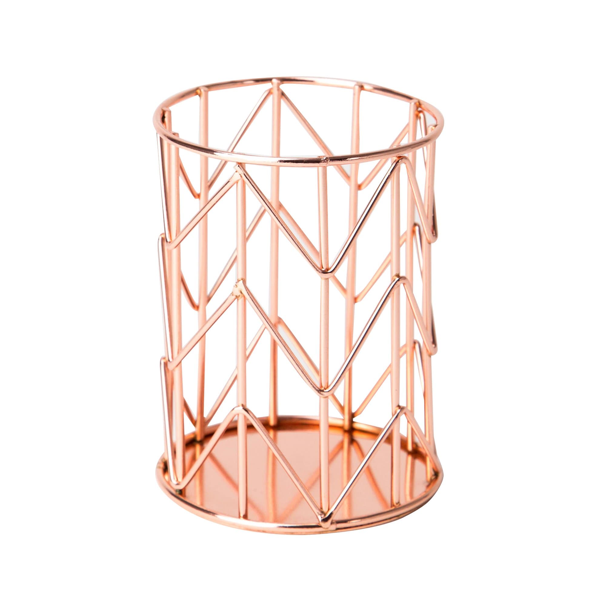 Pencil Cup, Rose Gold Wire Metal - 857U06-24