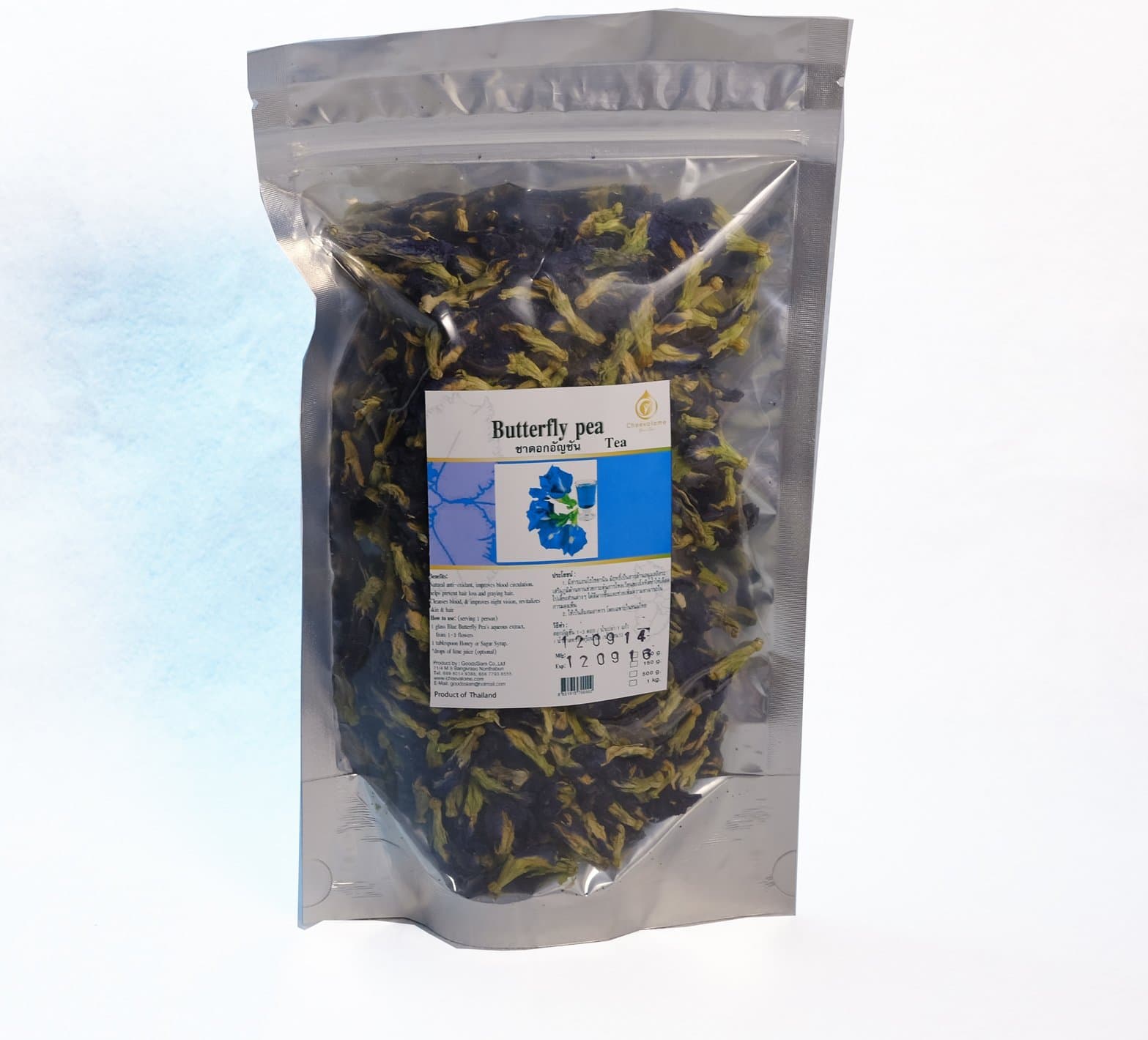 100% Organic Dried Butterfly Pea Flowers From Thailand,butterfly Pea Herbals Blue Tea, 50g or 1.66 Oz