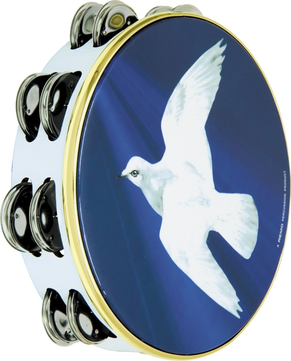 TA-9108-18 Praise Tambourine - Religious Dove, 8"
