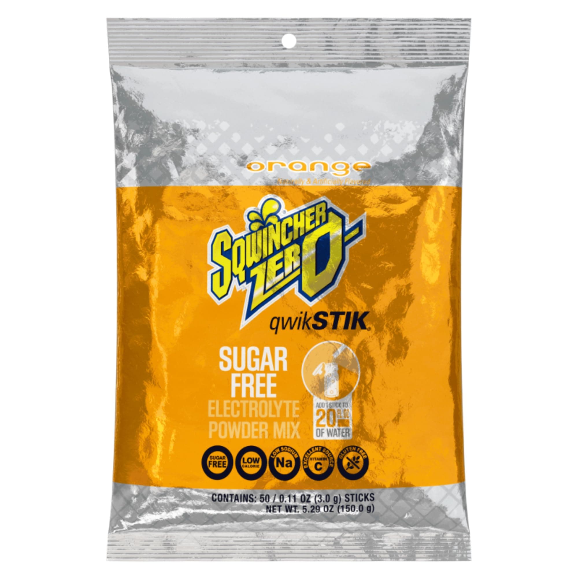 Single Serve Qwik Stik 50 Sticks/Bag, Orange