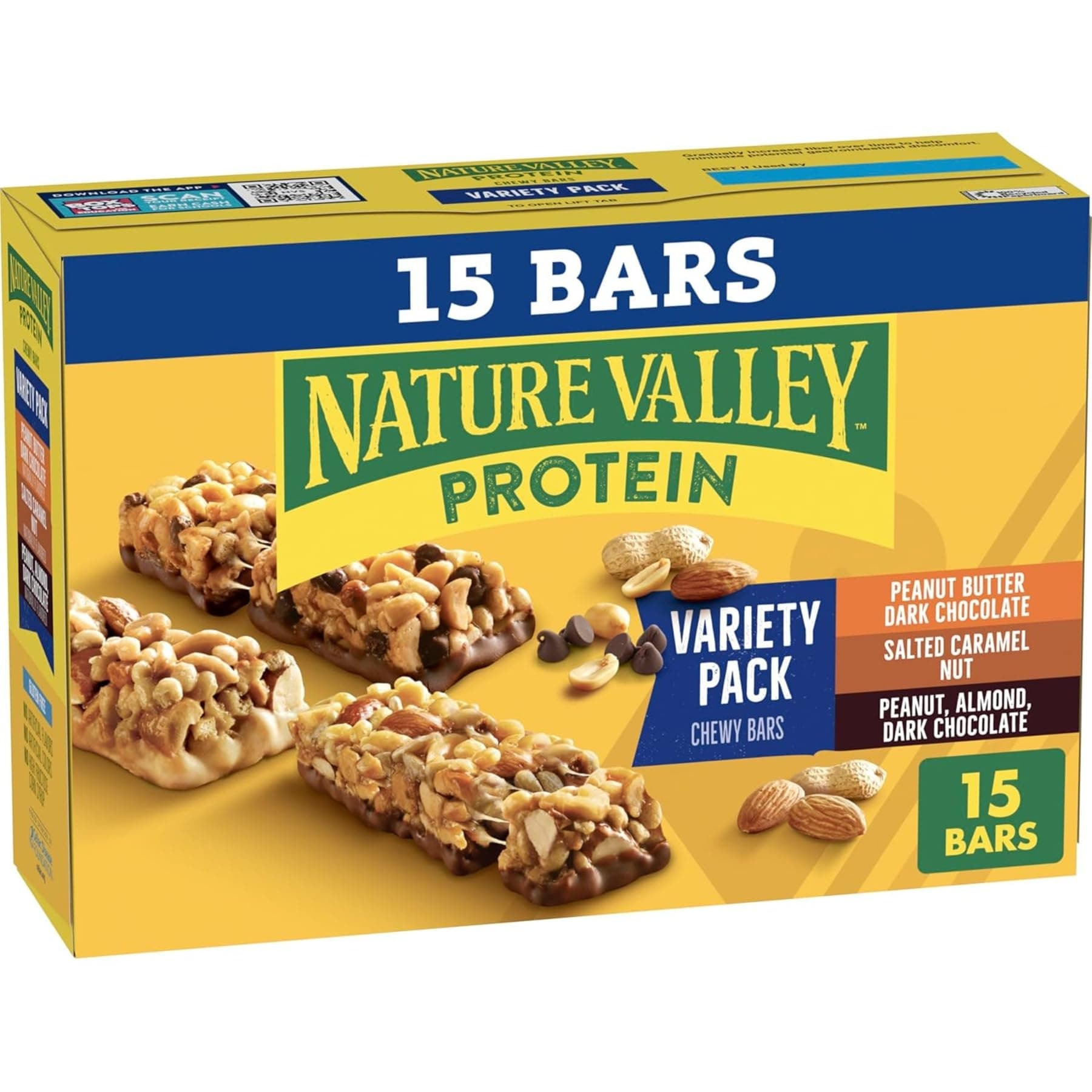 Nature Valley Protein Chewy Bar, Variety Pack, 10g Protein, 15 Ct