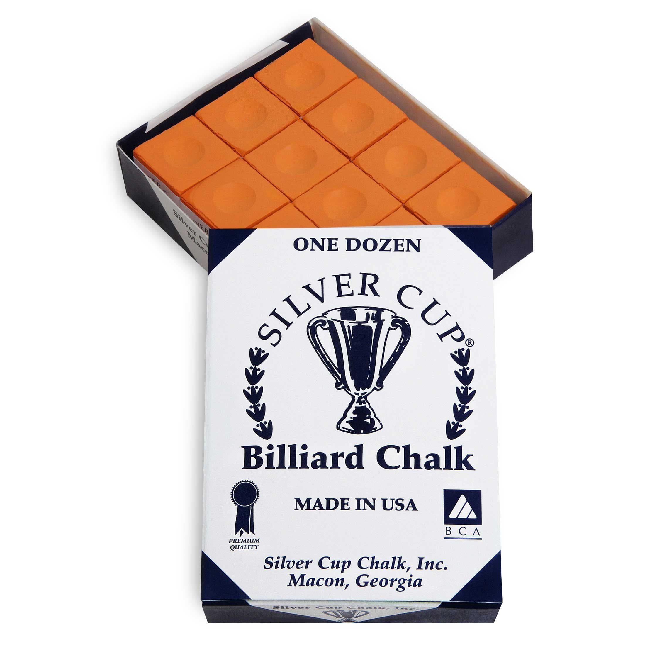 Silver Cup Billiard Chalk - ONE Dozen