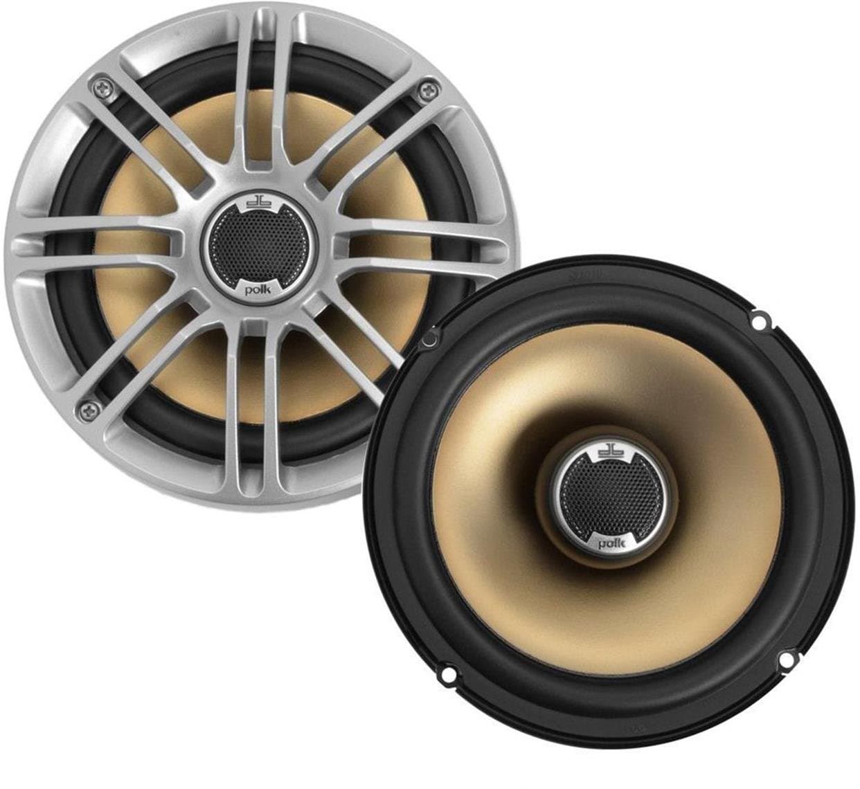 Polk Audio DB651 6.5"/6.75" 2-Way Marine Certified db Series Car Speakers with Liquid Cooled Silk Tweeters