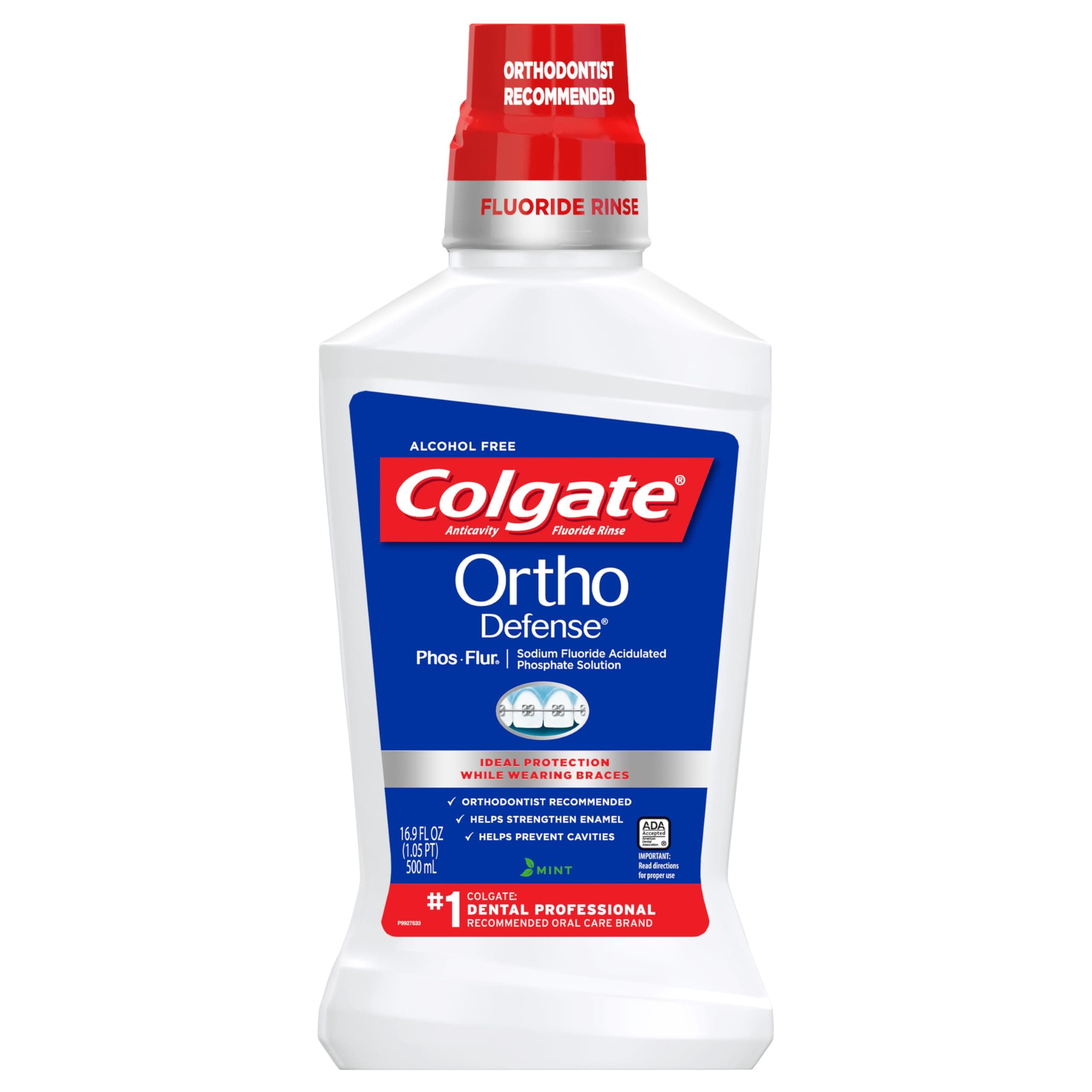 Colgate Ortho Defense Phos Flur Anti Cavity Fluoride Rinse, Mint, 16.9 Ounce