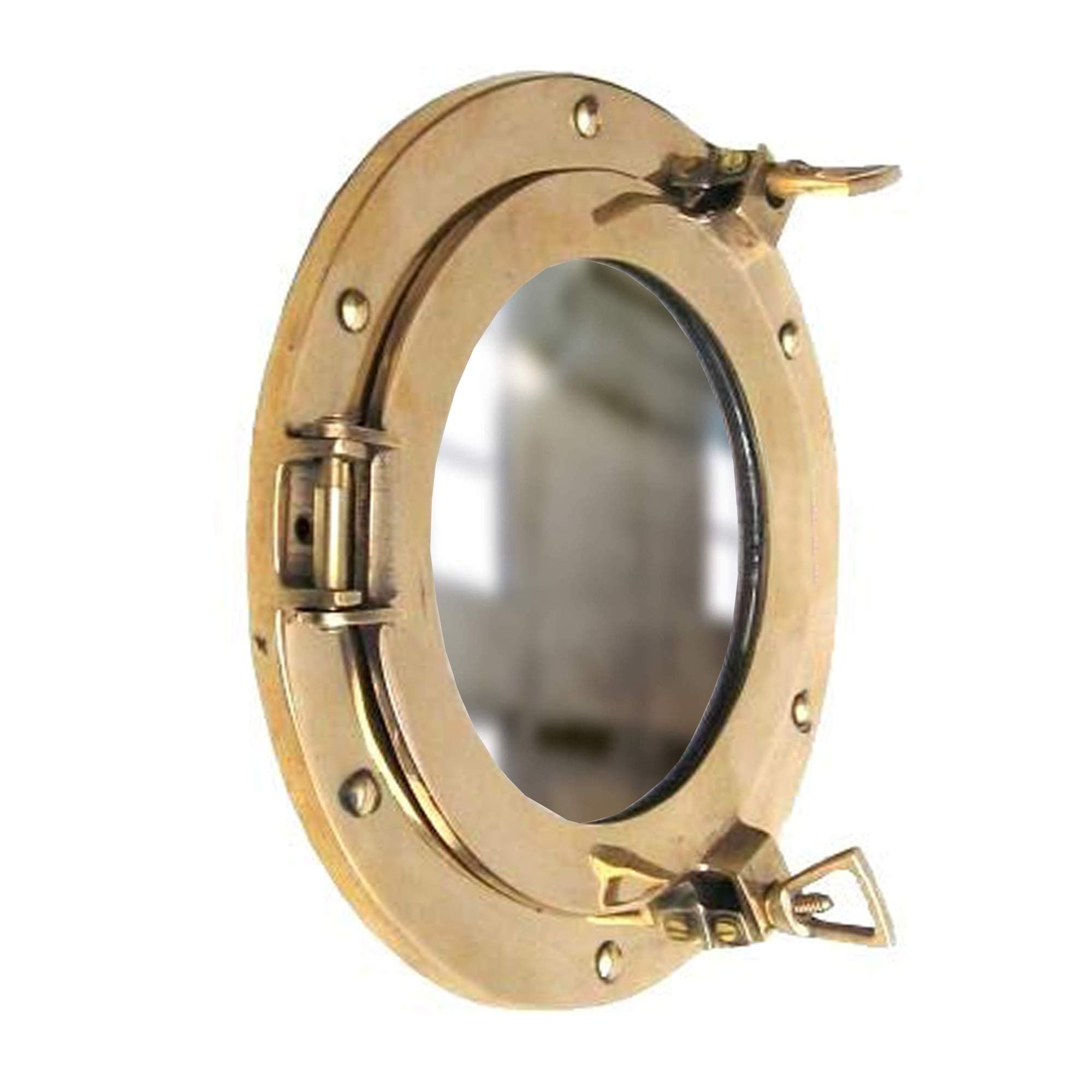 MR 4862-VC New Solid Brass Porthole Mirror 14.5"-Maritime-Ship Nautical Home Decor/Boat Fan Gift, Gold