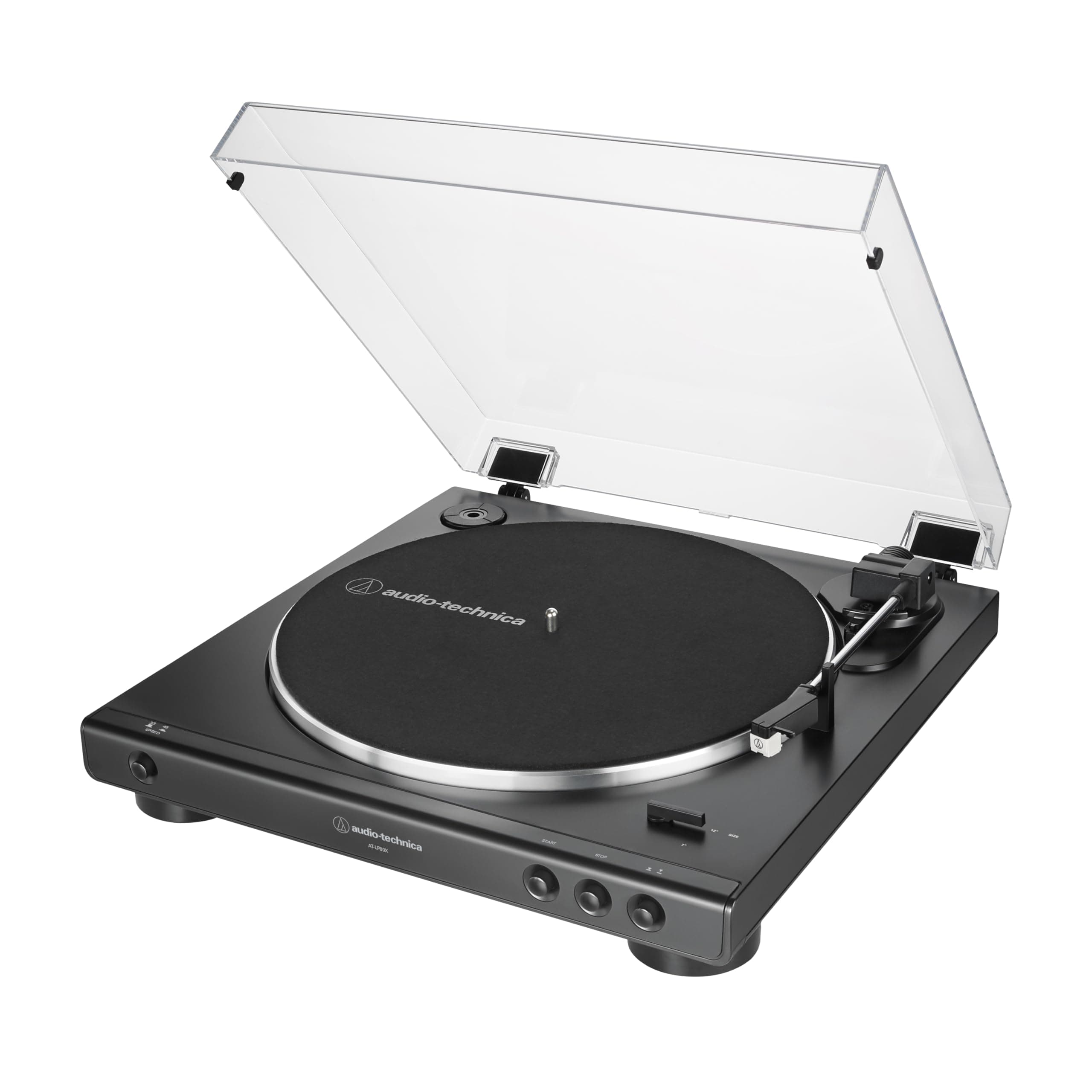 Audio-Technica AT-LP60X-BK Fully Automatic Belt-Drive Stereo Turntable, Black