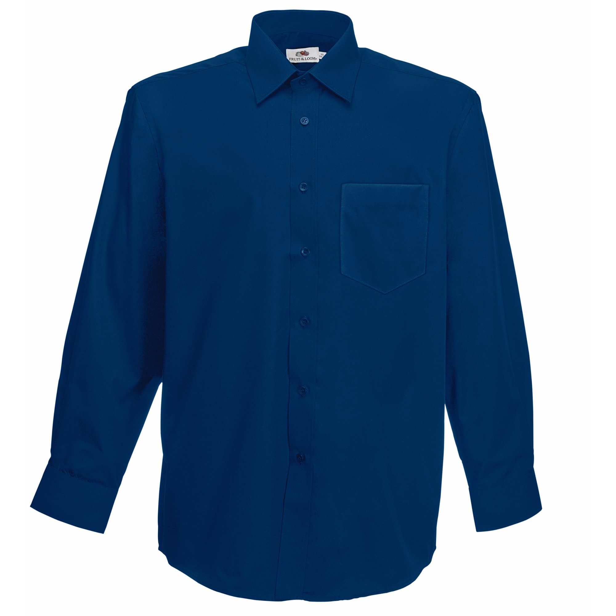 Fruit of the LoomMen's Long Sleeve Poplin Shirt Casual