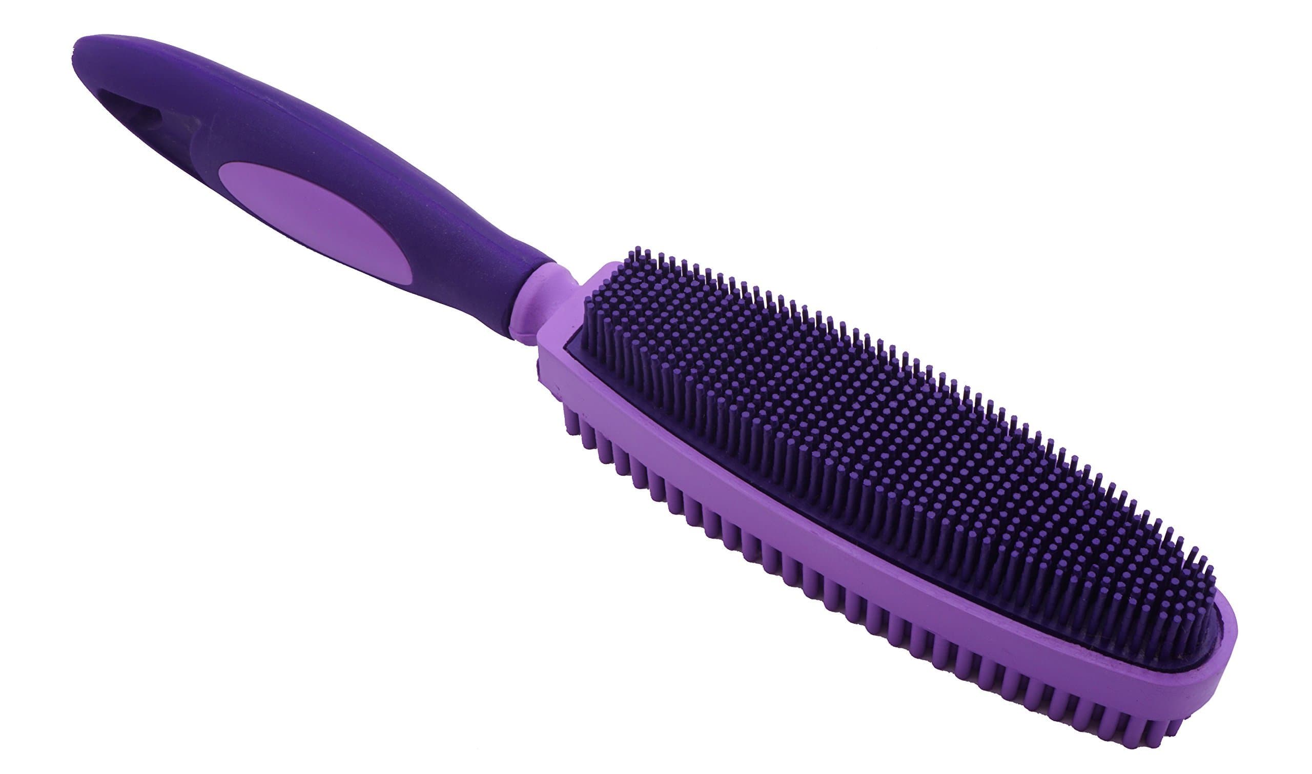 Sweepa Duo Rubber Brush for Grooming, Cleaning, Lint and Fur Removal. Home and Auto. (Lavender-Purple)