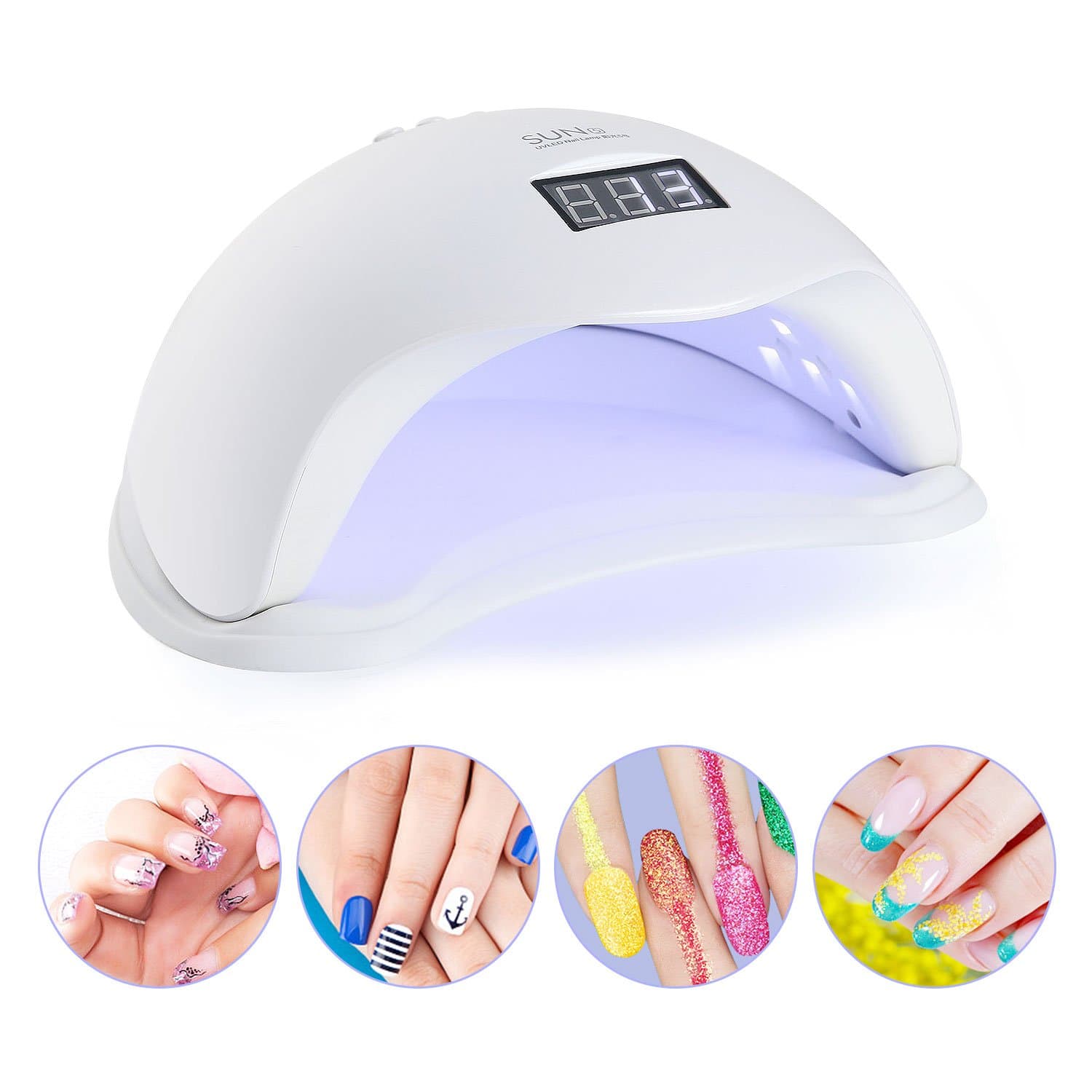 Nail Lamp Dryer, 3 Time Setting 48W UV/LED Auto Shutoff Professional Gel And Nail Polish(UK)
