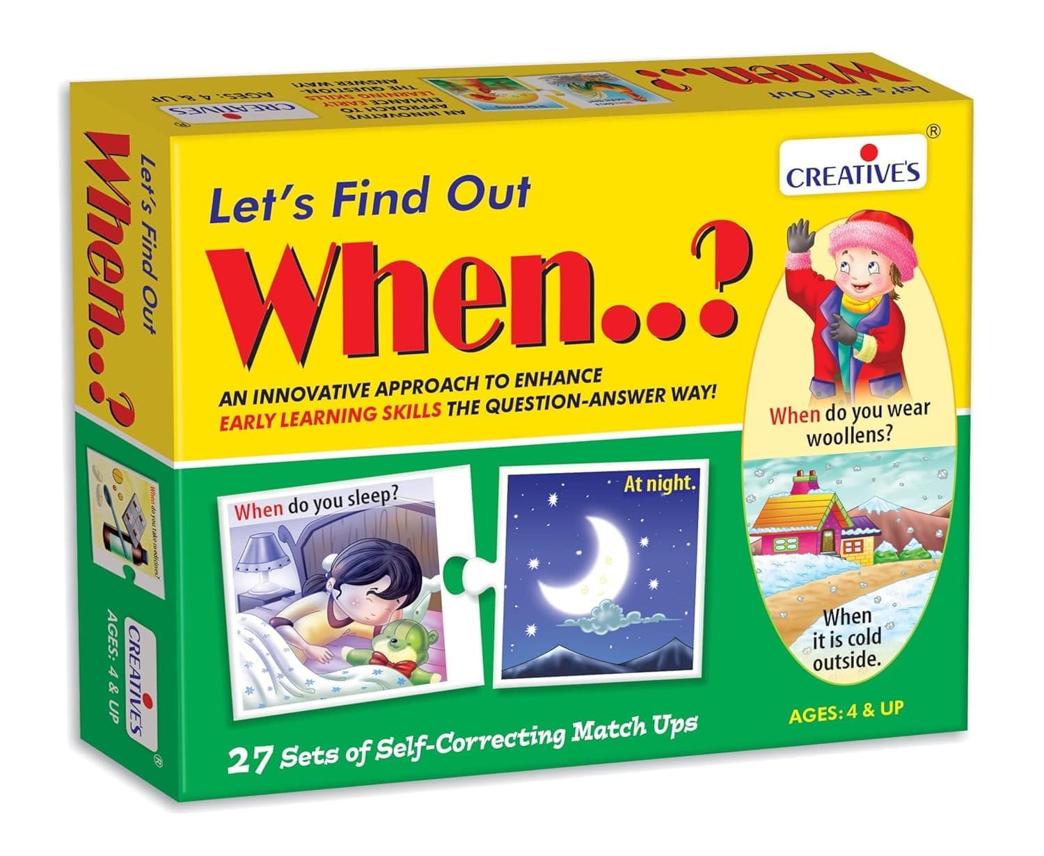 Creative's WH Series | Let's Find Out- When? | Question - Answer Puzzles Game |Learning Games for Kids | Picture Puzzle | Preschool Learning | Fun Educational Games for Ages 4 & Up