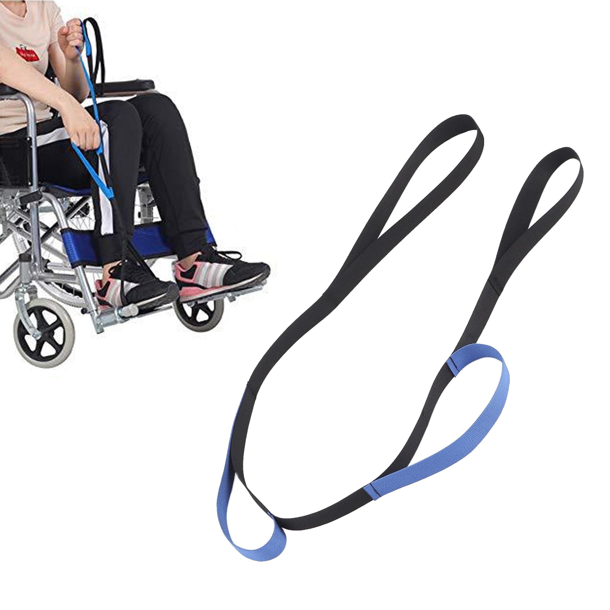 CHENNAN Leg Lifter, Leg Lift Strap, Leg Lifter for Patients, Long Leg Lift Strap, Mobility Aid for Clothing, Foot Lifter for Easy Getting in and Out of Bed, Sofa, Car, Wheelchair (Blue)