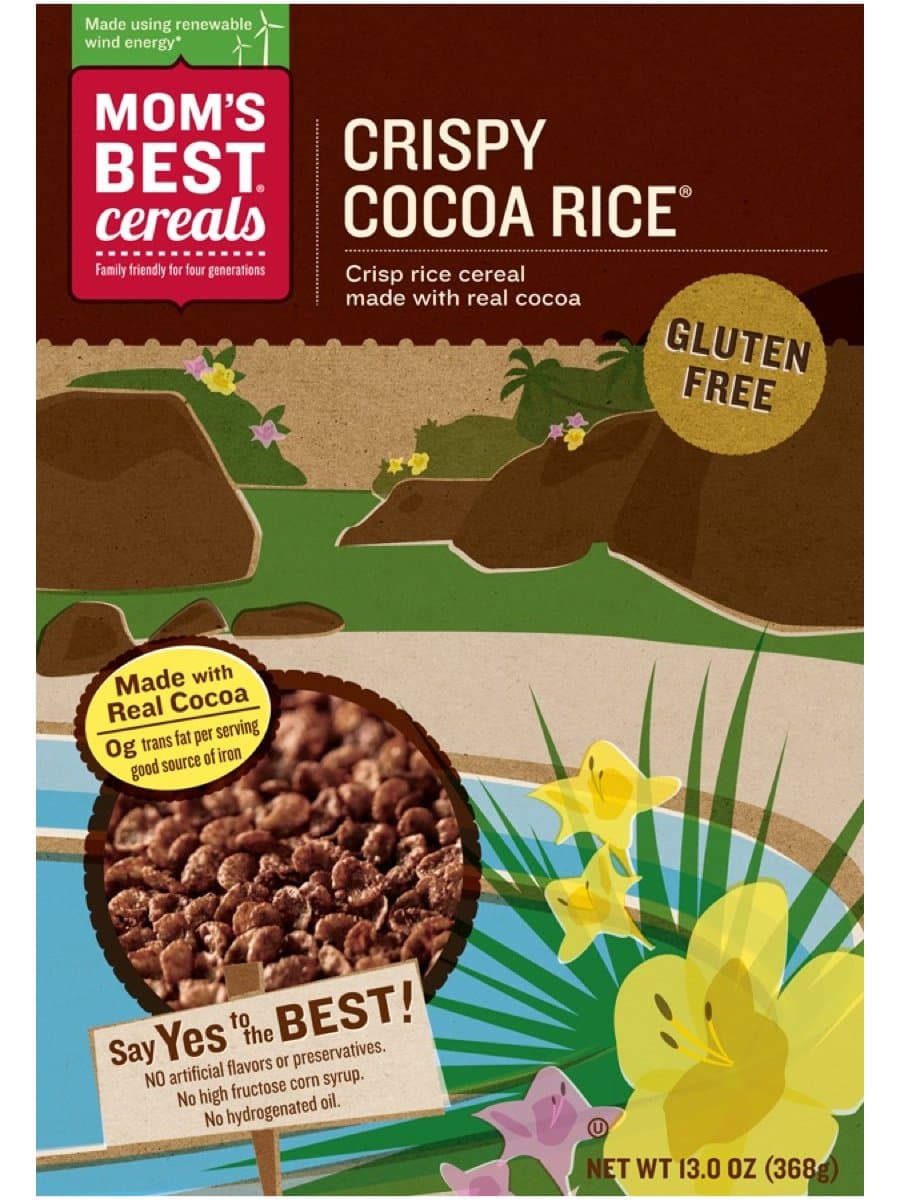 Mom Brands Cereals, Crispy Cocoa Rice, 13.0 Ounce (Pack of 12)